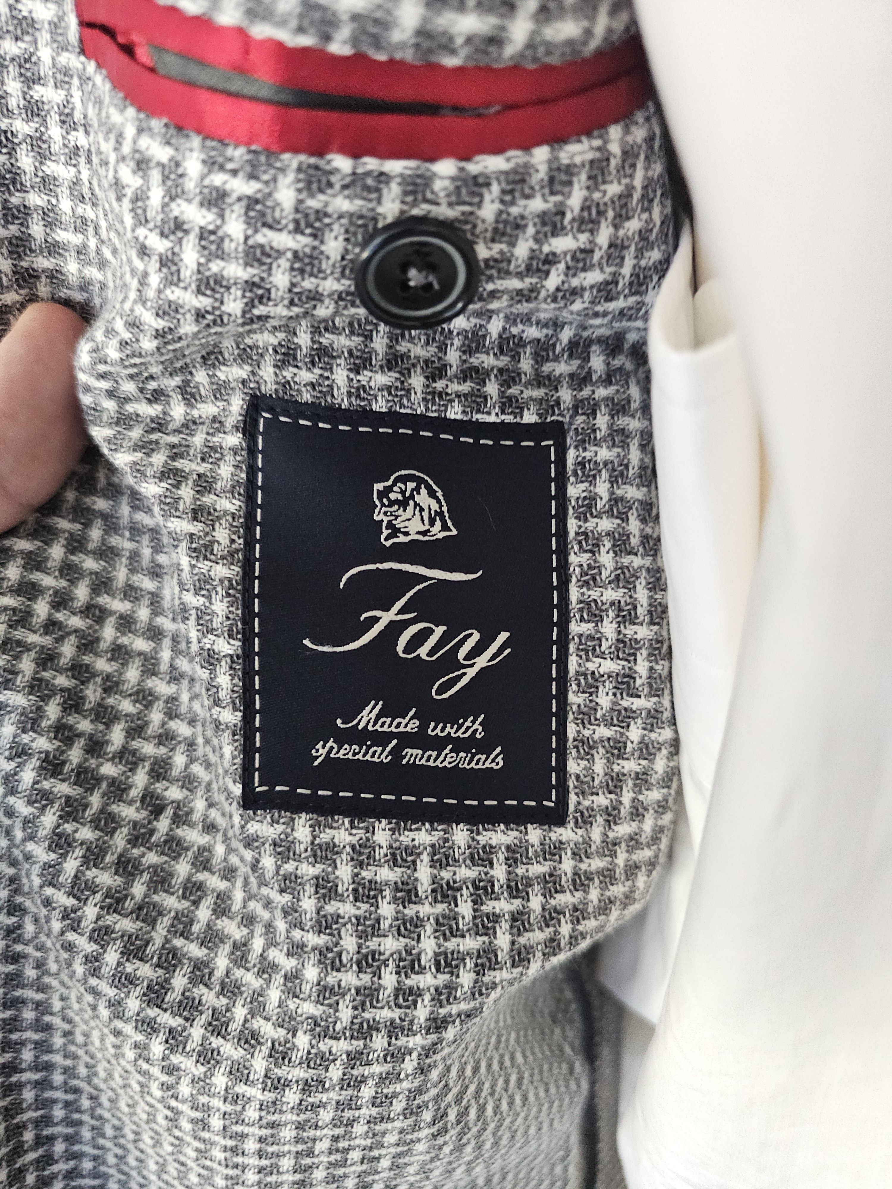 Fay NWT Fay Wool Linen Blazer Unlined Size 50 Gray Size 40R - 9 Thumbnail