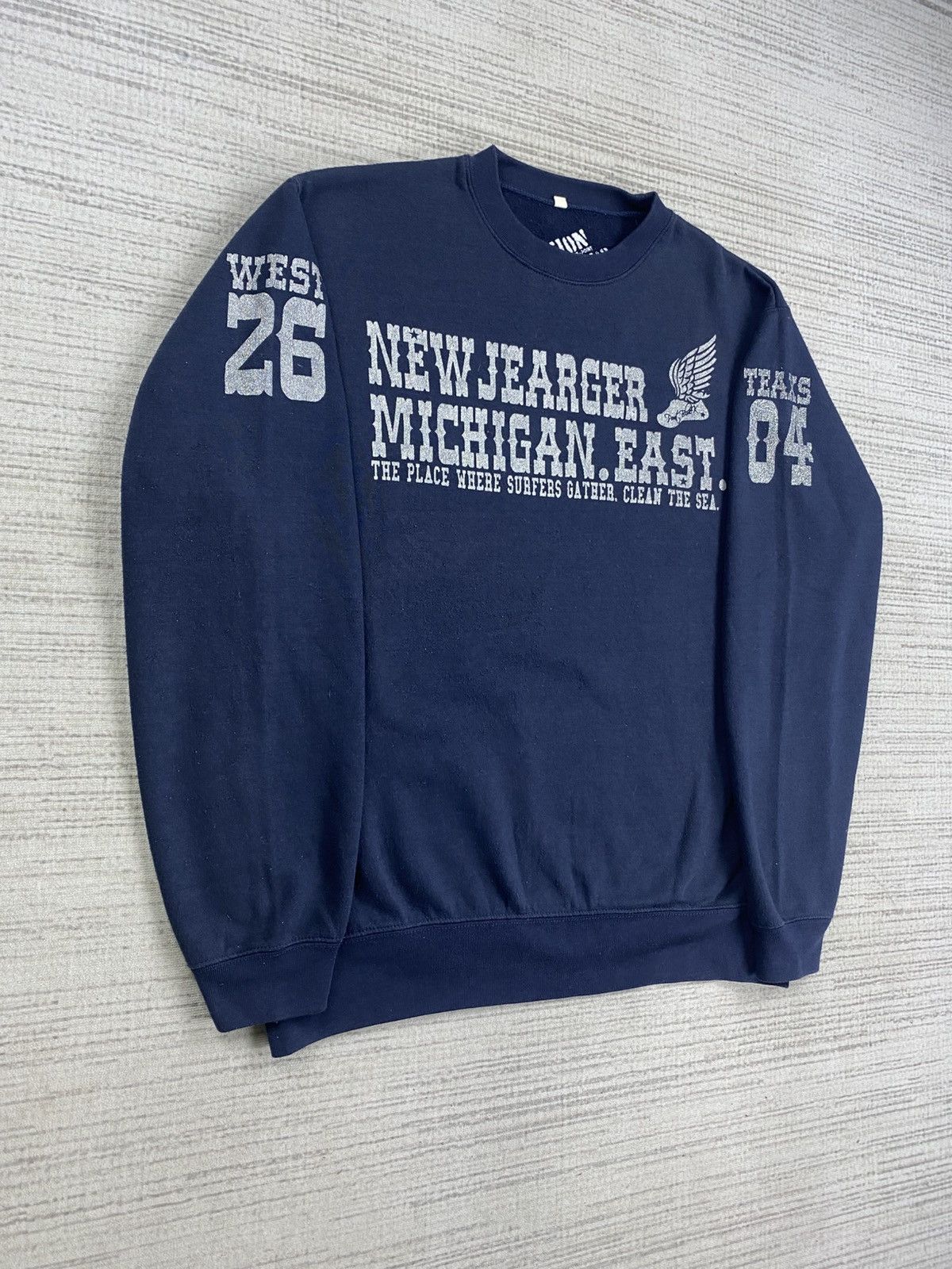 Japanese Brand Vintage New Jearger Michigan Back Hit Print Sweatshirt Size US XL / EU 56 / 4 - 3 Thumbnail