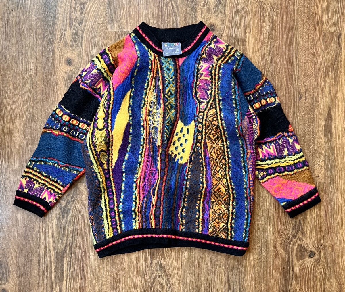 Coogi Rare Coogi Knit / Sweater (yellow/Blue/Pink/Black) Size US XS / EU 42 / 0 - 1 Thumbnail