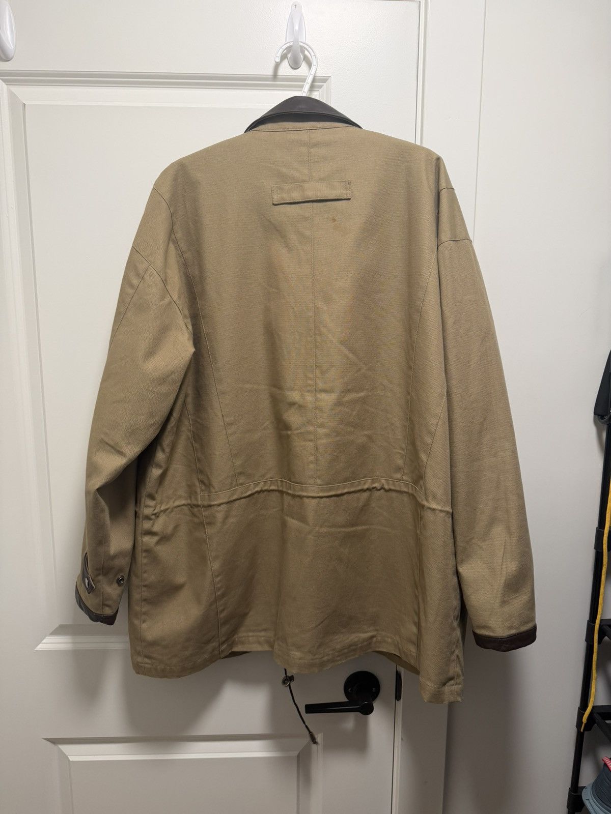 Vintage Canvas jacket with leather collar Size US L / EU 52-54 / 3 - 8 Thumbnail