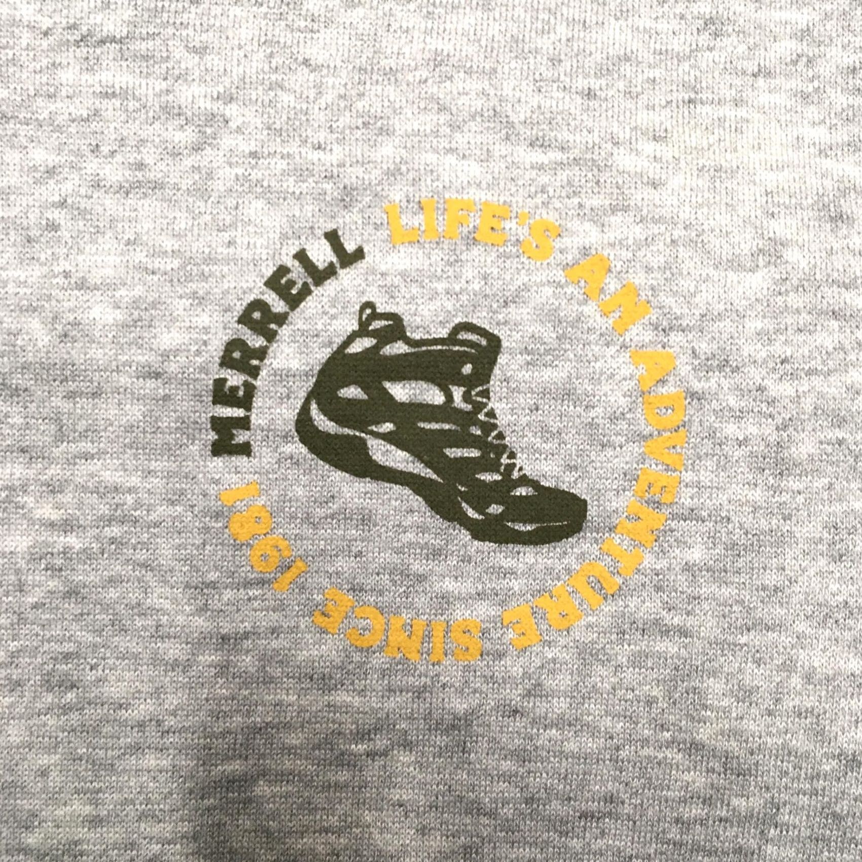 Merrell Merrell Mens Sweatshirt Grey Heather Life's An Adventure Fleece Hiking Graphic Print Crewneck M Size US M / EU 48-50 / 2 - 5 Thumbnail