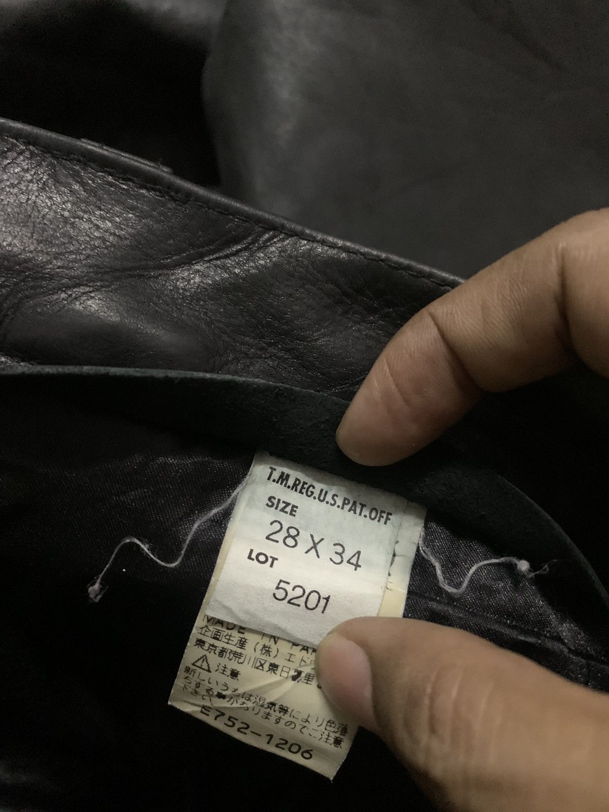 Lee 💥Vintage Union Made Lee Rider Sanforized Leather Pant Size US 26 / EU 42 - 11 Thumbnail