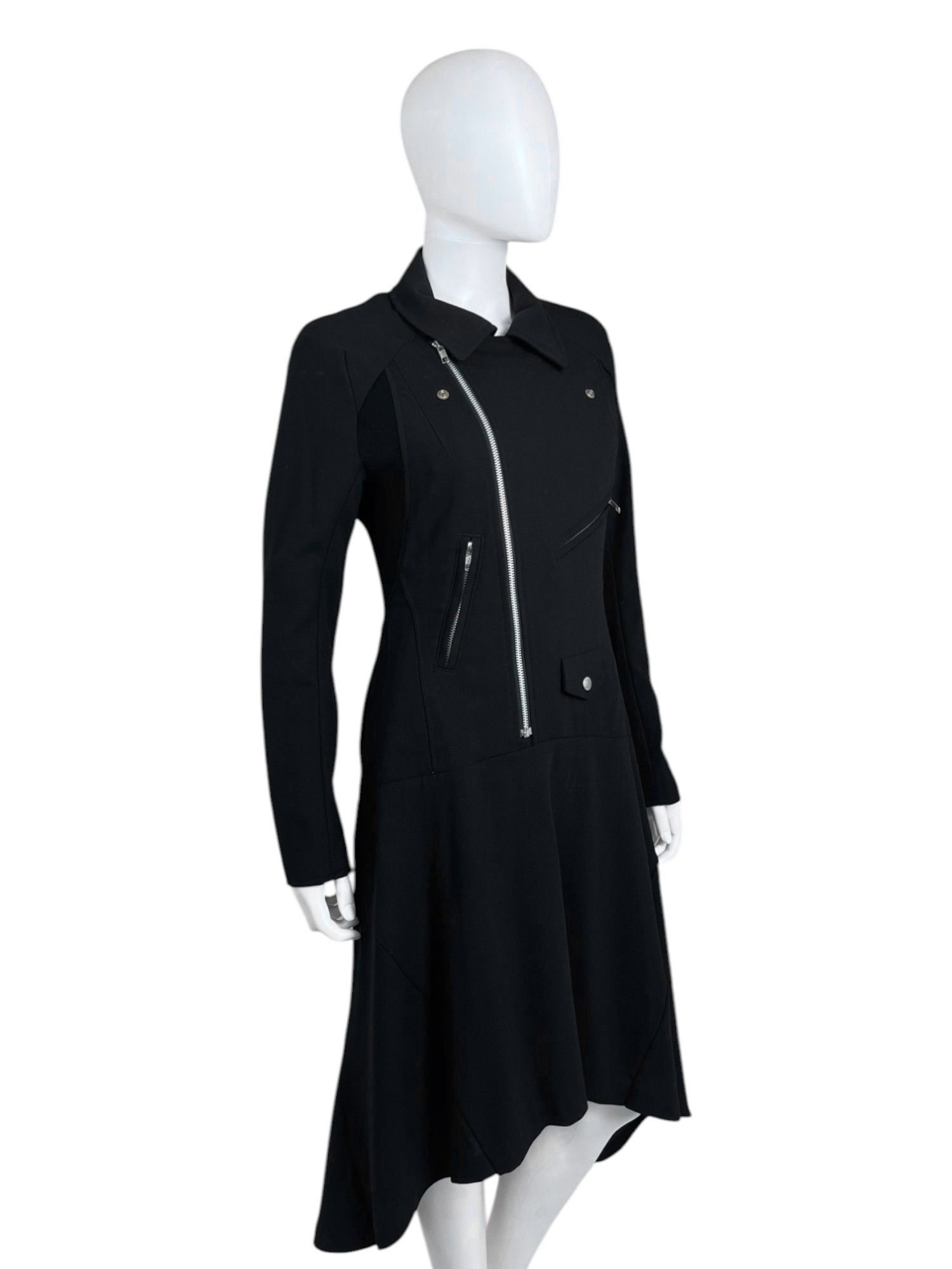 A/W 2013 Biker Black Wool Long Jacket