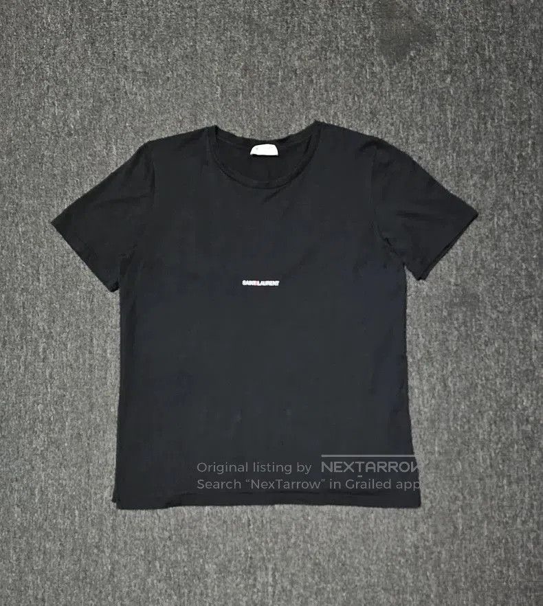 Saint Laurent Paris Saint Laurent Black Short Sleeve T. Size US S / EU 44-46 / 1 - 1 Thumbnail