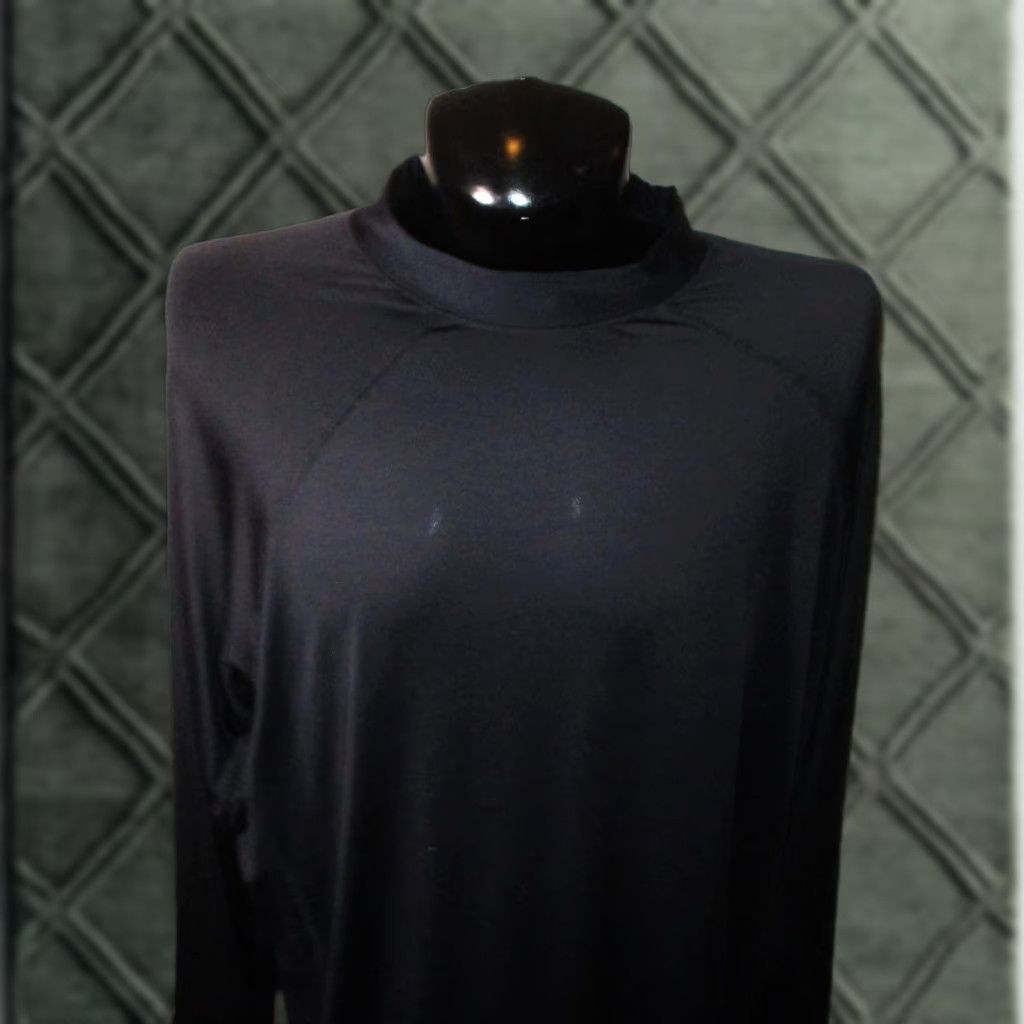 Vintage KS SPORT Black Long Sleeve Mock Neck Top Mens 3XL Compression Jersey Shirt Size US XXL / EU 58 / 5 - 1 Thumbnail
