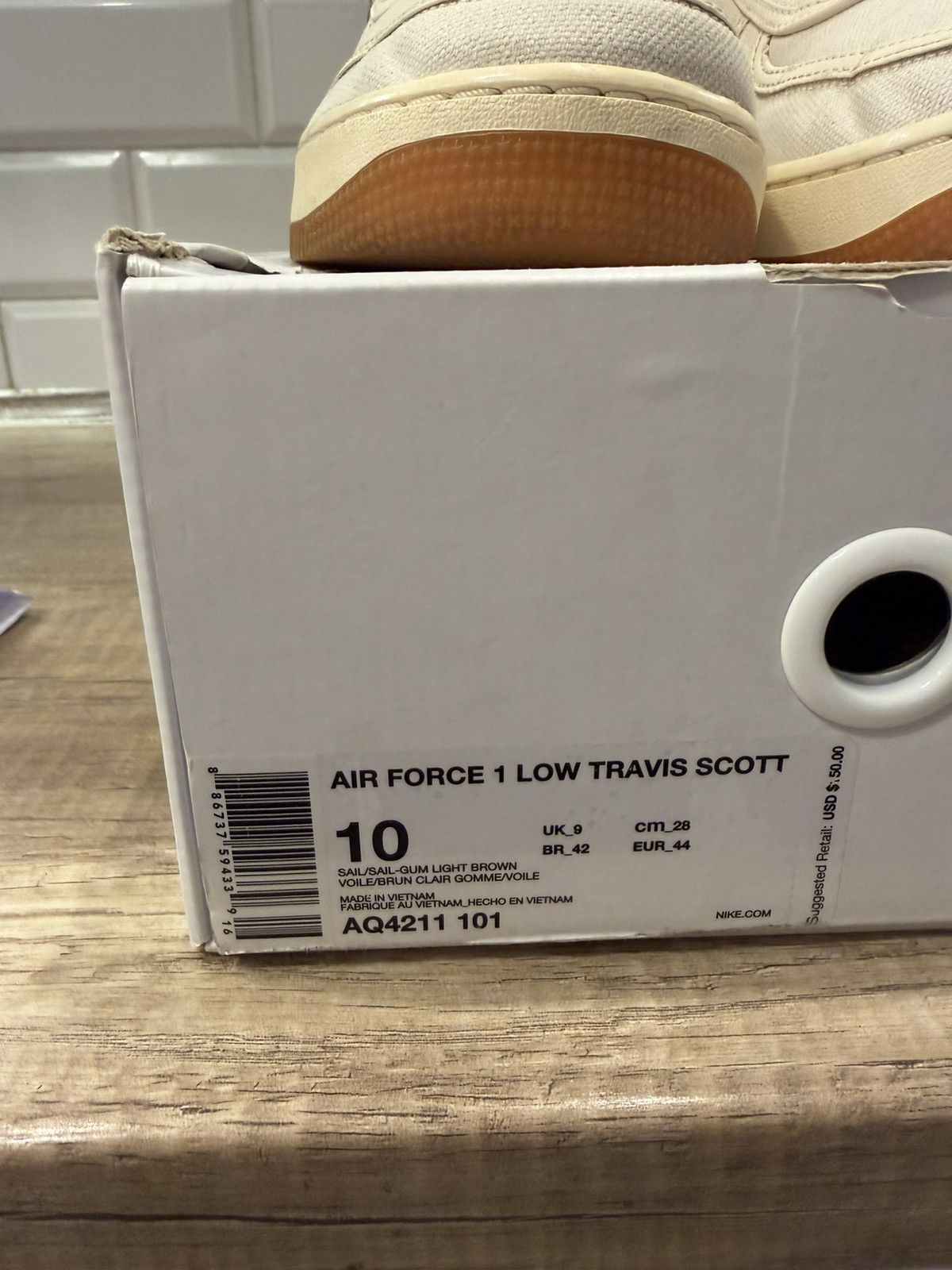 Nike Nike Air Force 1 Sail Travis Scott Size US 10 / EU 43 - 10 Thumbnail