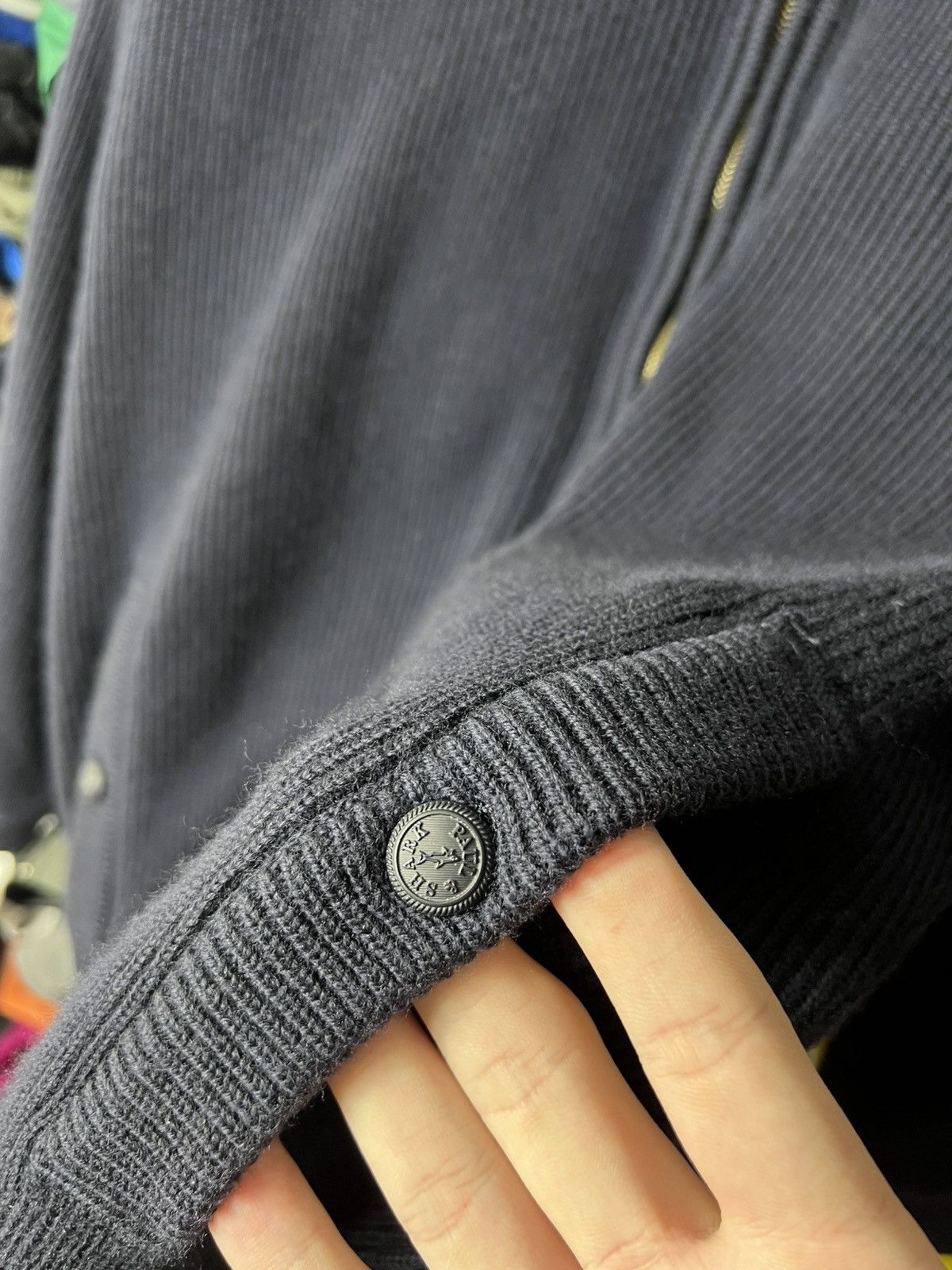 Paul & Shark Vintage Paul & Shark Heavy Wool Knit Bomber Navy XL Yachting Size US XL / EU 56 / 4 - 4 Thumbnail