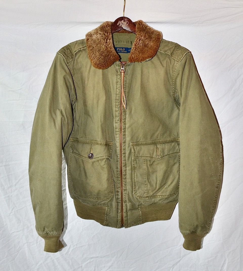 Polo Ralph Lauren Polo Ralph Lauren Military Bomber Lamb Fur Collar Down Size US S / EU 44-46 / 1 - 1 Thumbnail