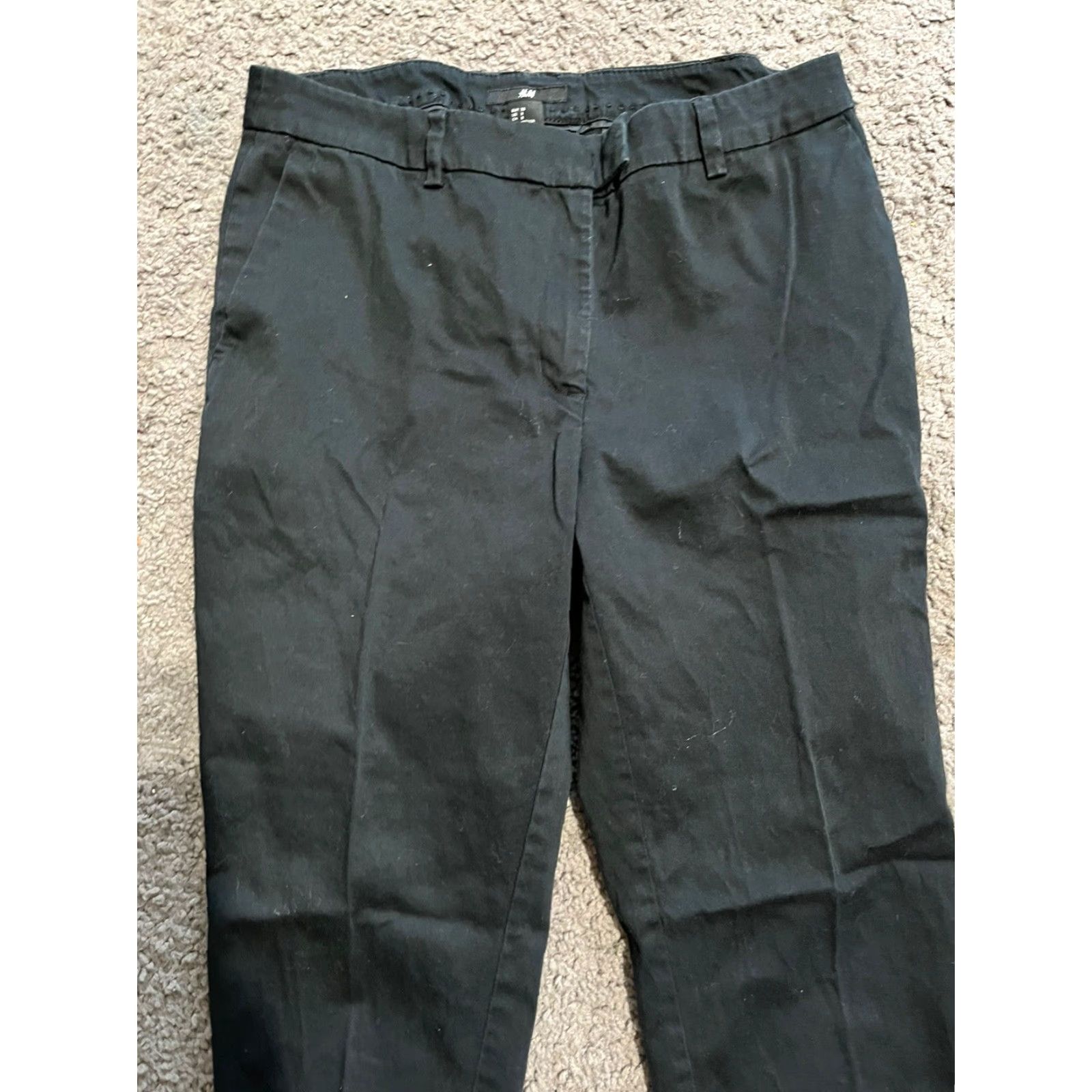 H&M H&M Dress Pants Women Size 8 Black Solid Ankle Business Casual Skinny Size 30" / US 8 / IT 44 - 2 Thumbnail