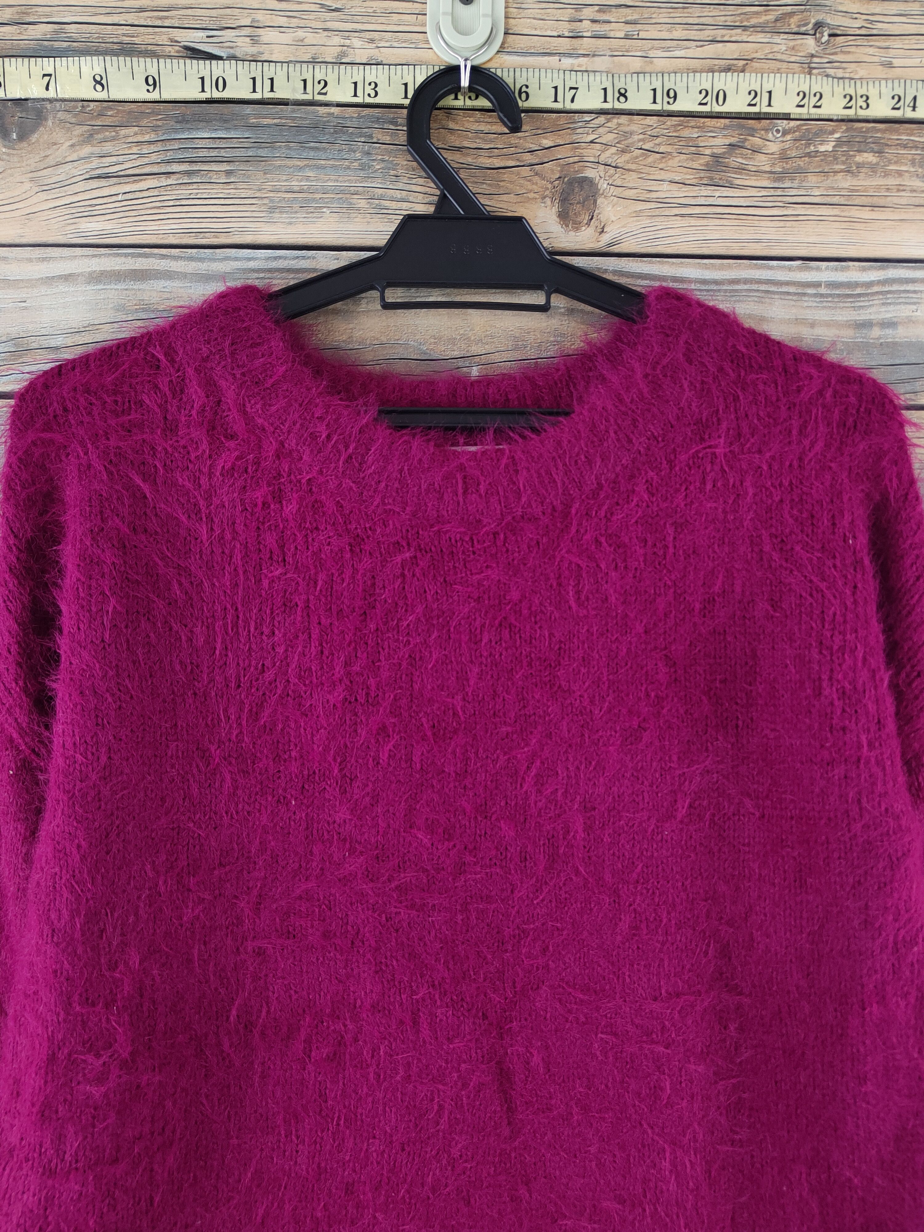 LOWRYS FARM DL Lowry's Farm Purple Fur Mohair shaggy Knitwear #46-923 Size M / US 6-8 / IT 42-44 - 2 Thumbnail
