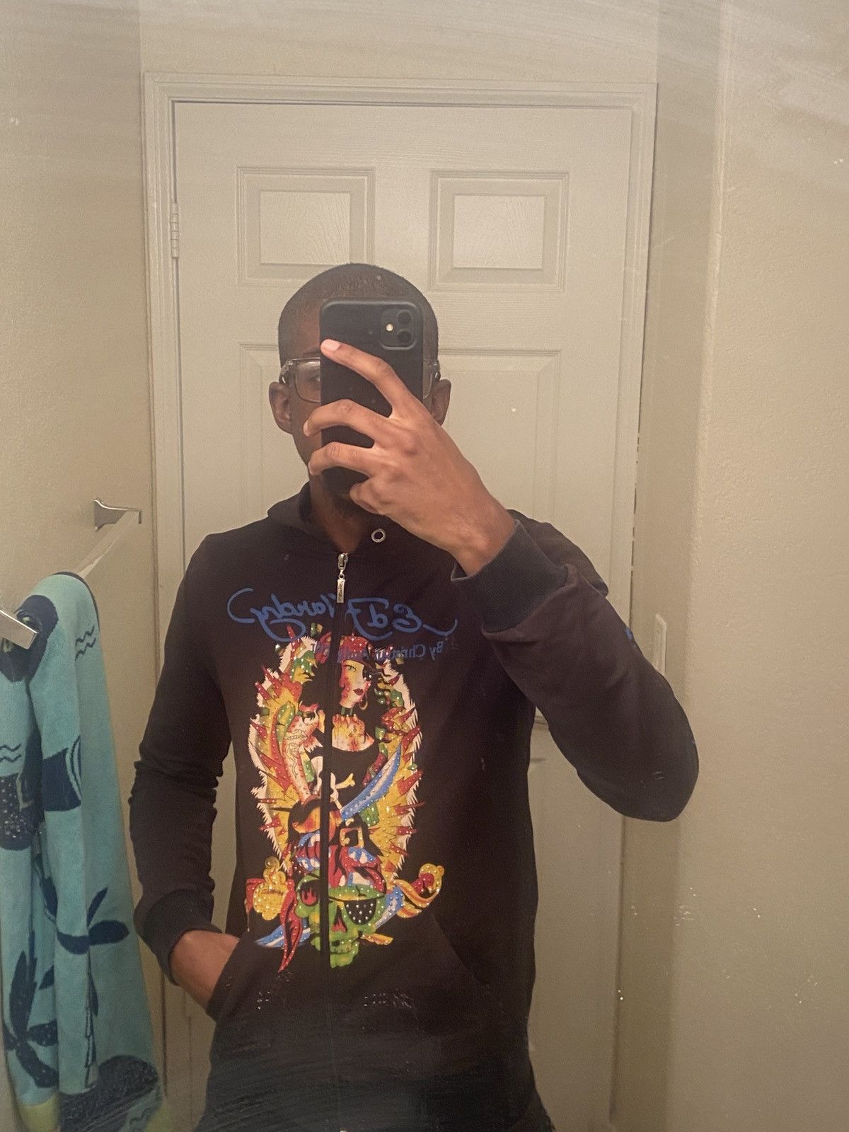 Christian Audigier × Ed Hardy Vintage Ed hardy/Christian Audigier zip up Size US L / EU 52-54 / 3 - 6 Thumbnail
