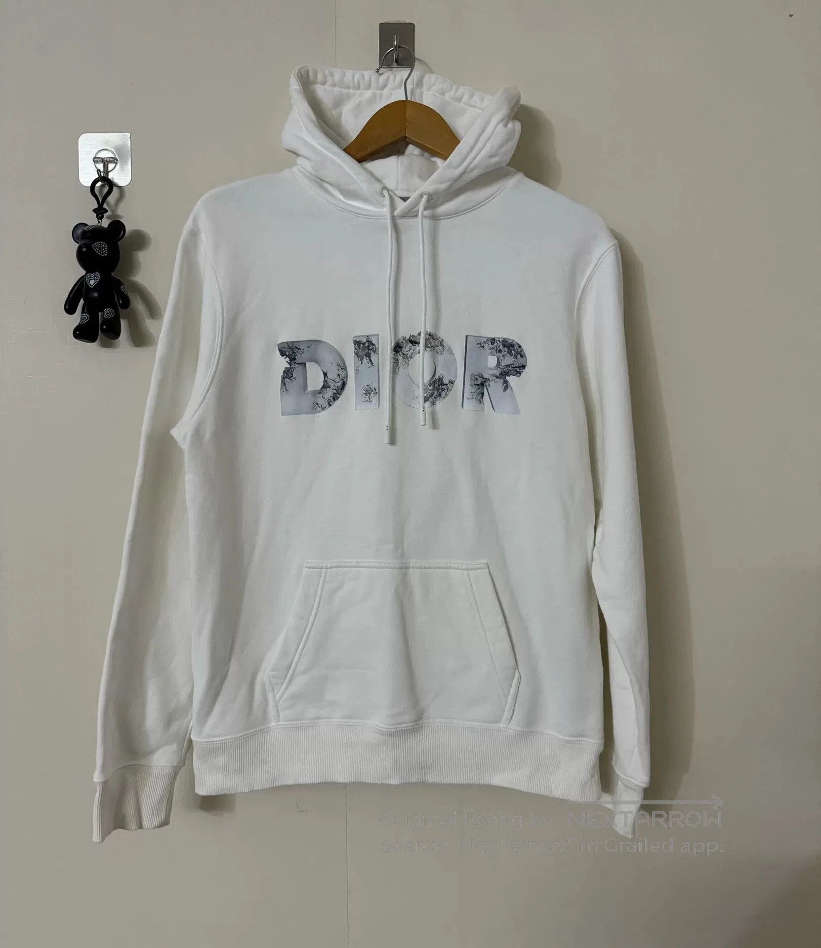 Dior dior logo graphic white hoodie. Size S / US 4 / IT 40 - 1 Thumbnail