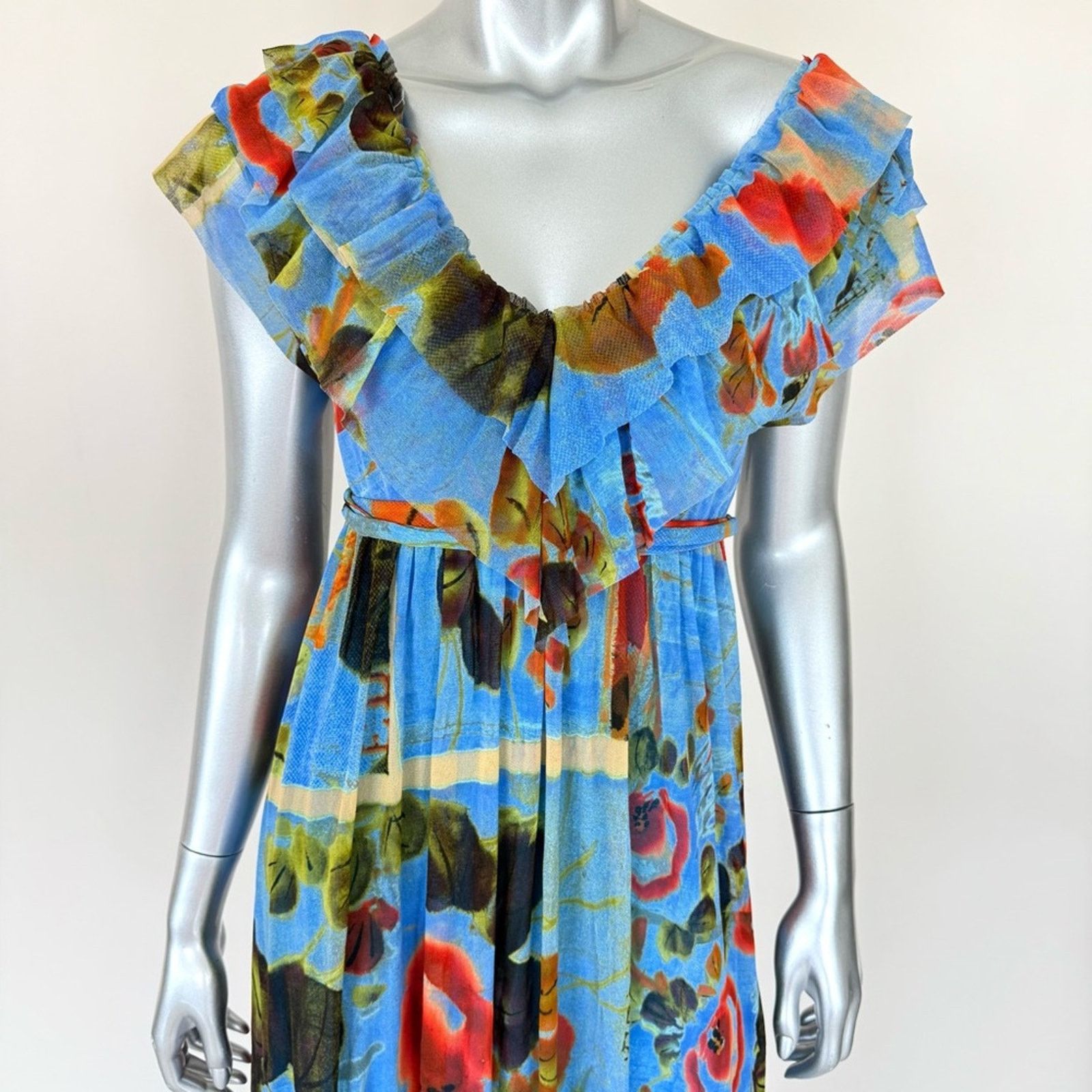 FUZZI FUZZI women long dress size L Authentic Retail 850$ Size L / US 10 / IT 46 - 2 Thumbnail