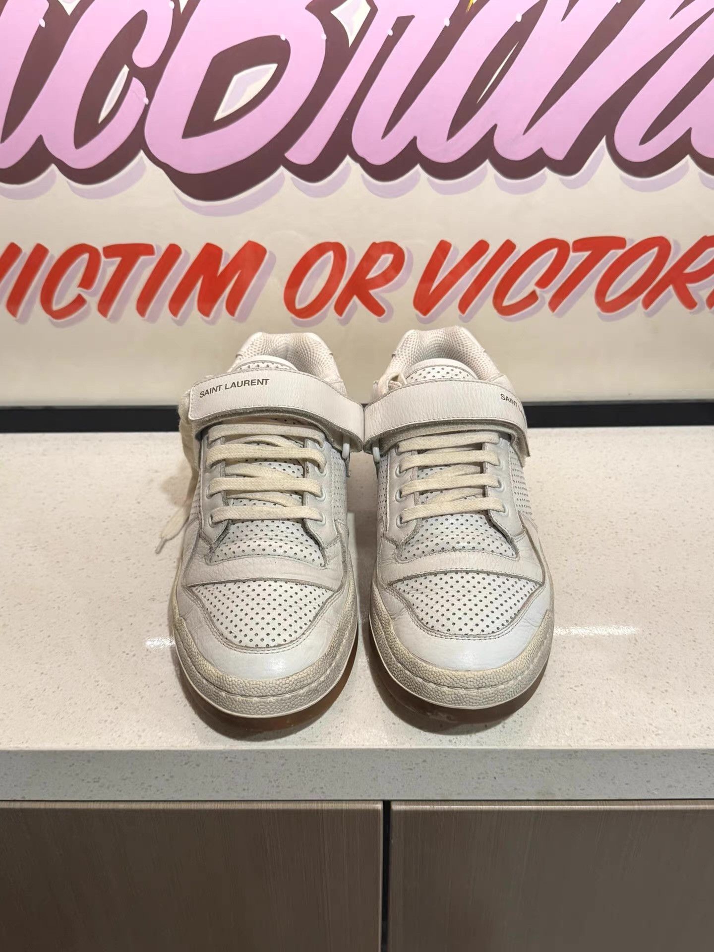 Saint Laurent Paris SAINT LAURENT SL24 men's low-top fashion sneakersＱ20 Size US 6.5 / EU 39-40 - 2 Thumbnail