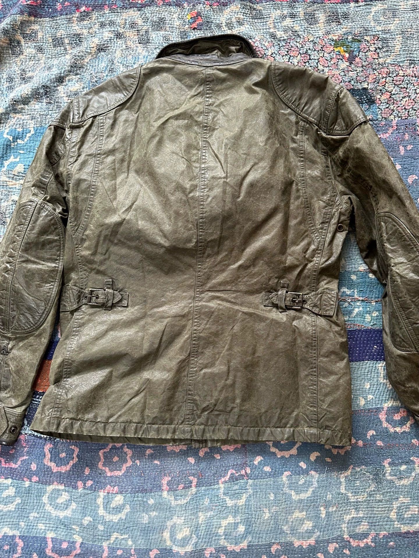 RRL Ralph Lauren RRL Waxed Cotton Moto Jacket M Black/Green Heavy Distressed Size US M / EU 48-50 / 2 - 2 Thumbnail