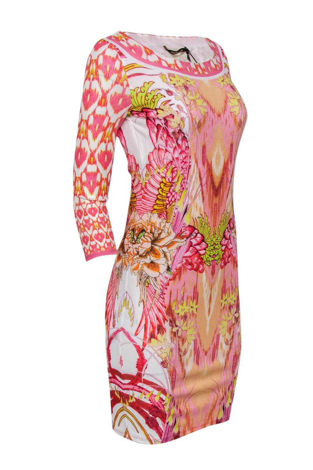 Roberto Cavalli ROBERTO CAVALLI Multicolor Floral Long Sleeve Bodycon Dress Size M / US 6-8 / IT 42-44 - 9 Thumbnail