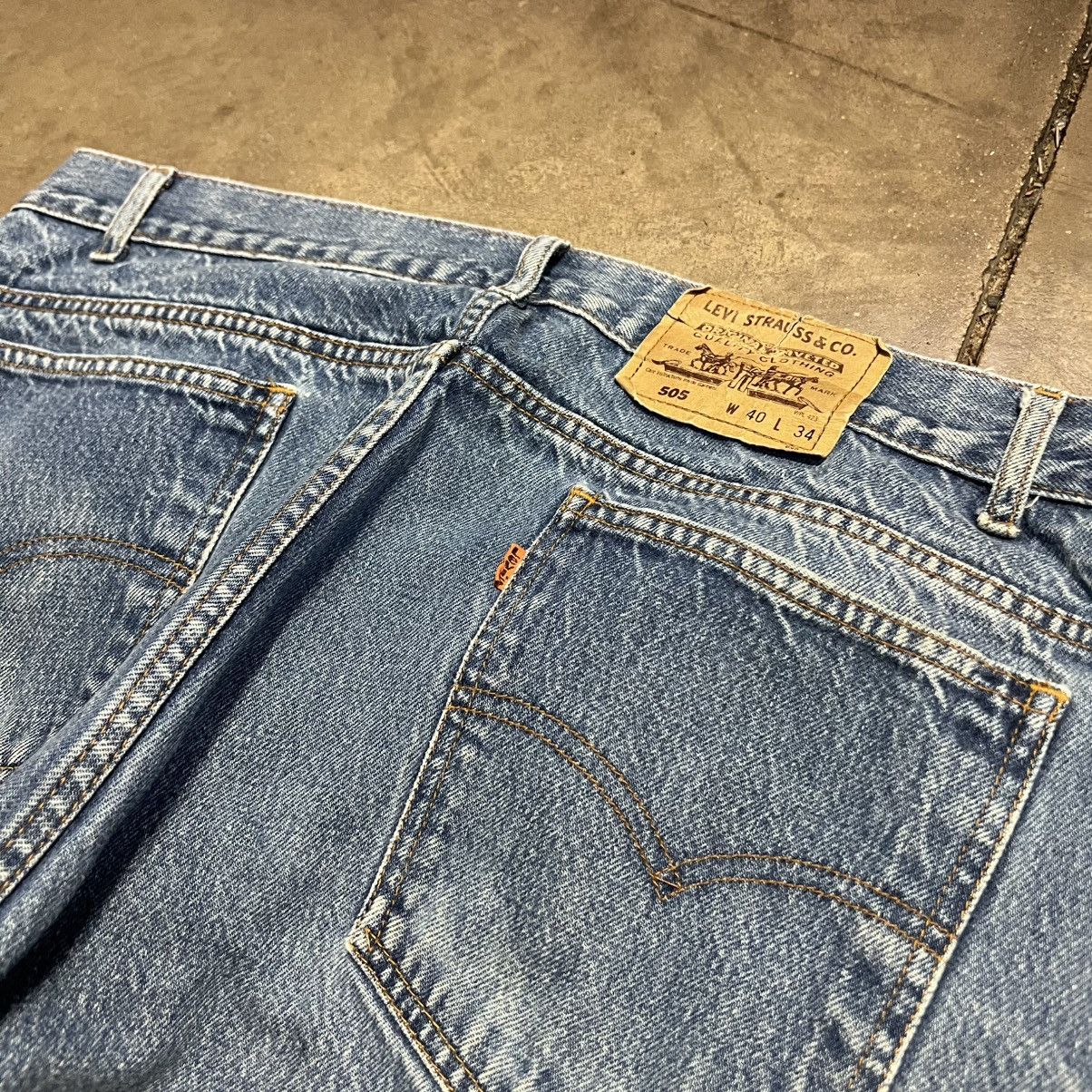Levi's × Vintage Vintage 90s Levis 550 Orange Tab Denim Jeans Faded Western Size US 40 / EU 56 - 4 Thumbnail
