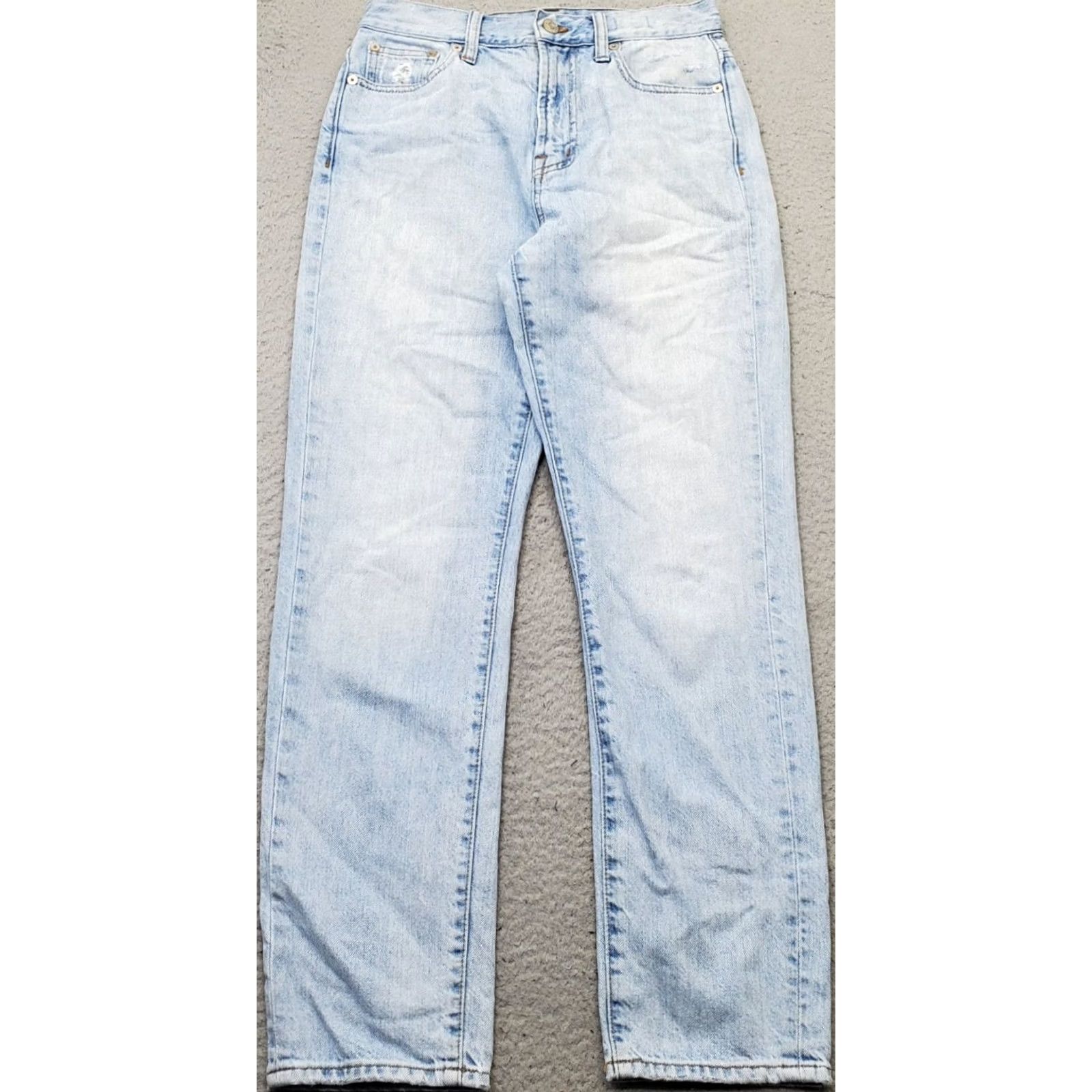 Madewell VINTAGE Madewell Straight Jeans Womens 25 Blue Denim 5-Pocket Denim Distressed Streetwear Jeans Womens 25 Size 42" / US 20 - 2 Thumbnail