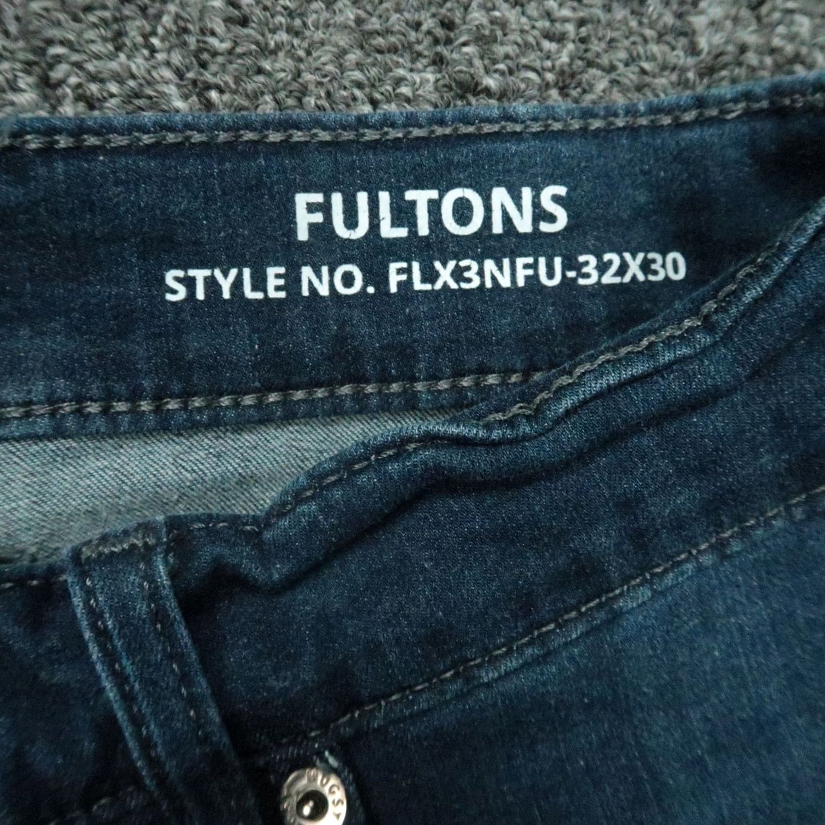 Vintage Mugsy Jeans Mens 32x30 Blue Fultons 5 Pocket Stretch Denim Shirt T Shirt? Size US 32 / EU 48 - 4 Thumbnail