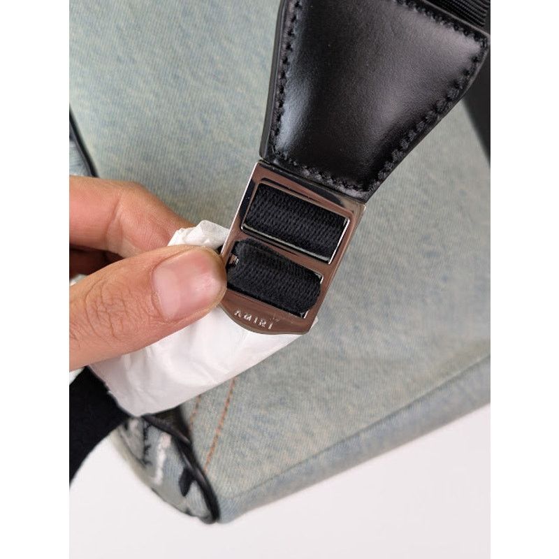 Amiri o1rshd1 Size: OS / Bandana Denim Backpack in Clay Indigo Size ONE SIZE - 11 Thumbnail