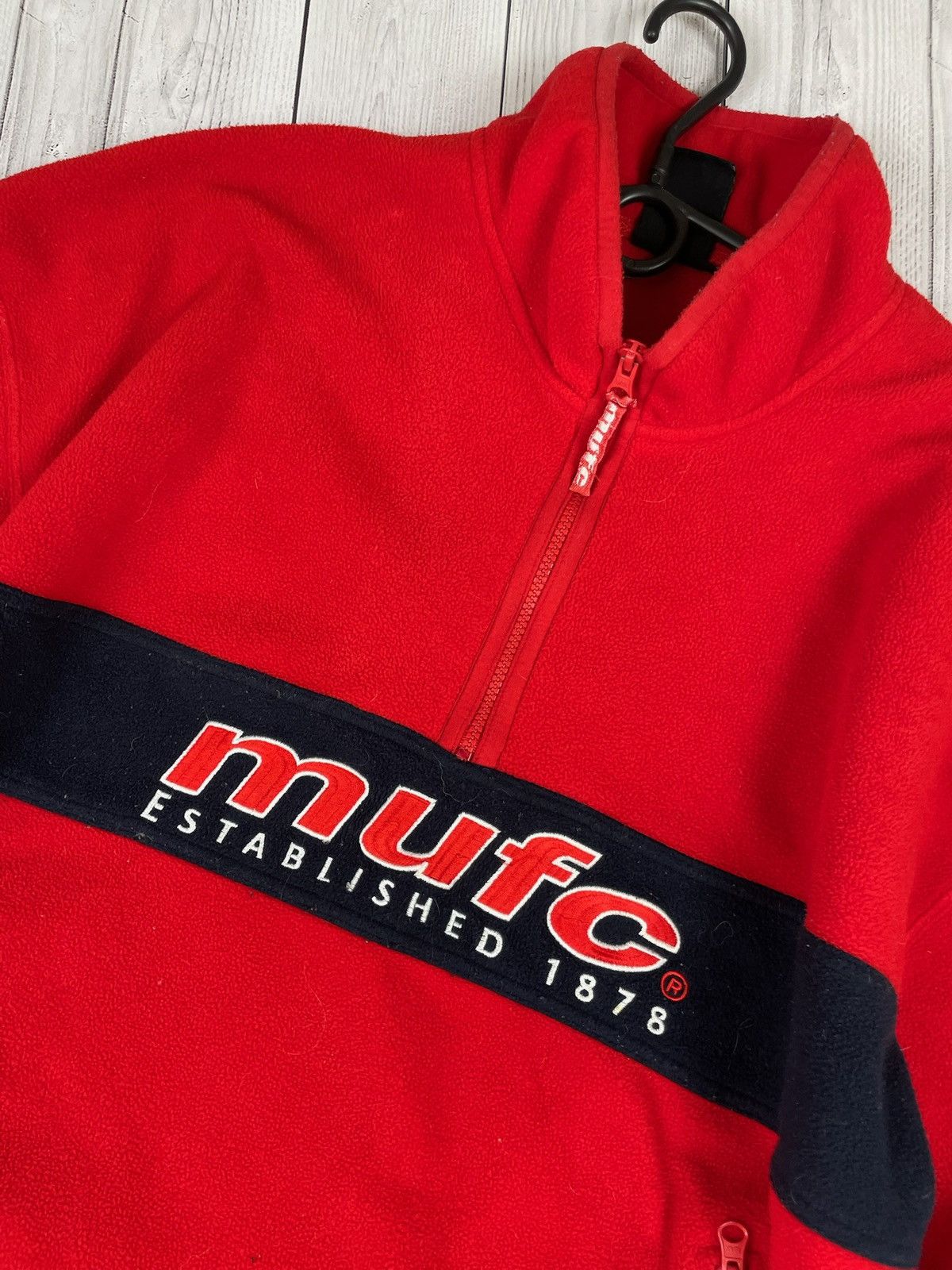 Vintage Vintage Manchester United fleece jacket size L big logo Size US L / EU 52-54 / 3 - 2 Thumbnail