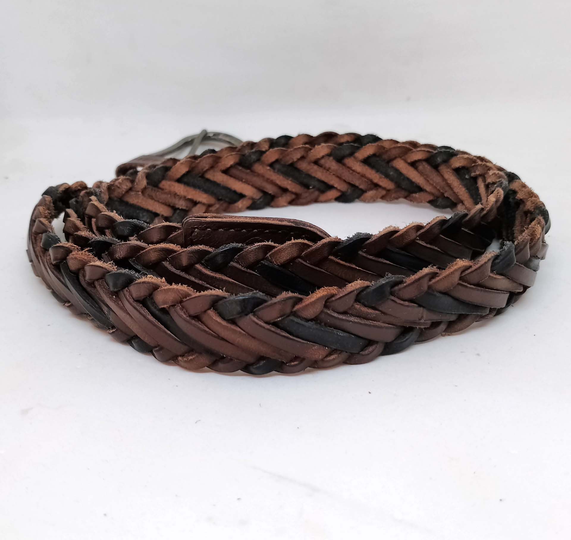 Diesel Brown Leather Diesel Braided Belt Size 100/40 Size ONE SIZE - 9 Thumbnail
