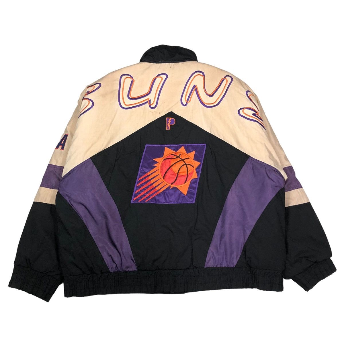 NBA 🔥VINTAGE PHOENIX SUNS STARTER BOMBER JACKET BIG LOGO Size US L / EU 52-54 / 3 - 2 Thumbnail