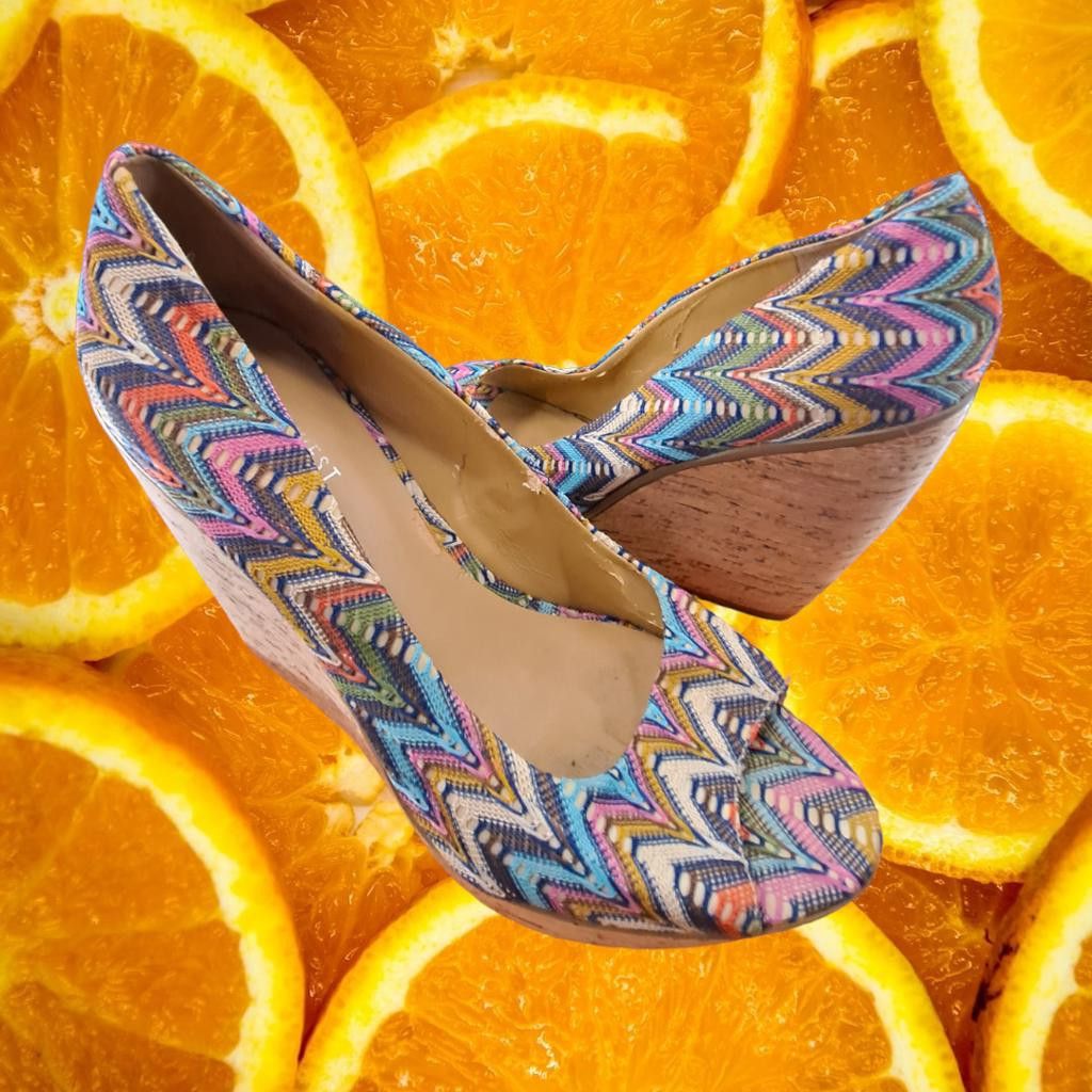 Nine West Nine West Colorful Wedge High Heels Size 8 Size ONE SIZE - 1 Thumbnail