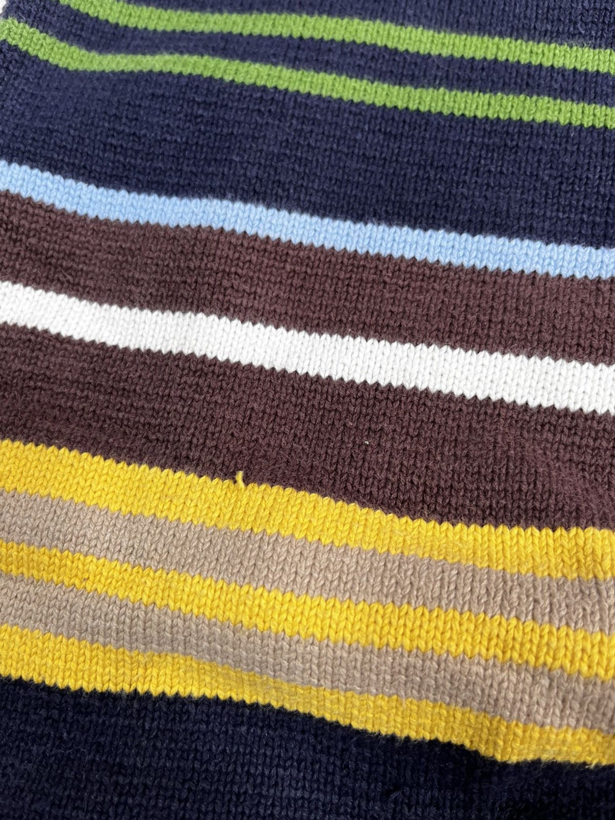 Japanese Brand × Vintage Vintage Y2K striped knitted 1/4 polo rugby sweater S Size US S / EU 44-46 / 1 - 9 Thumbnail