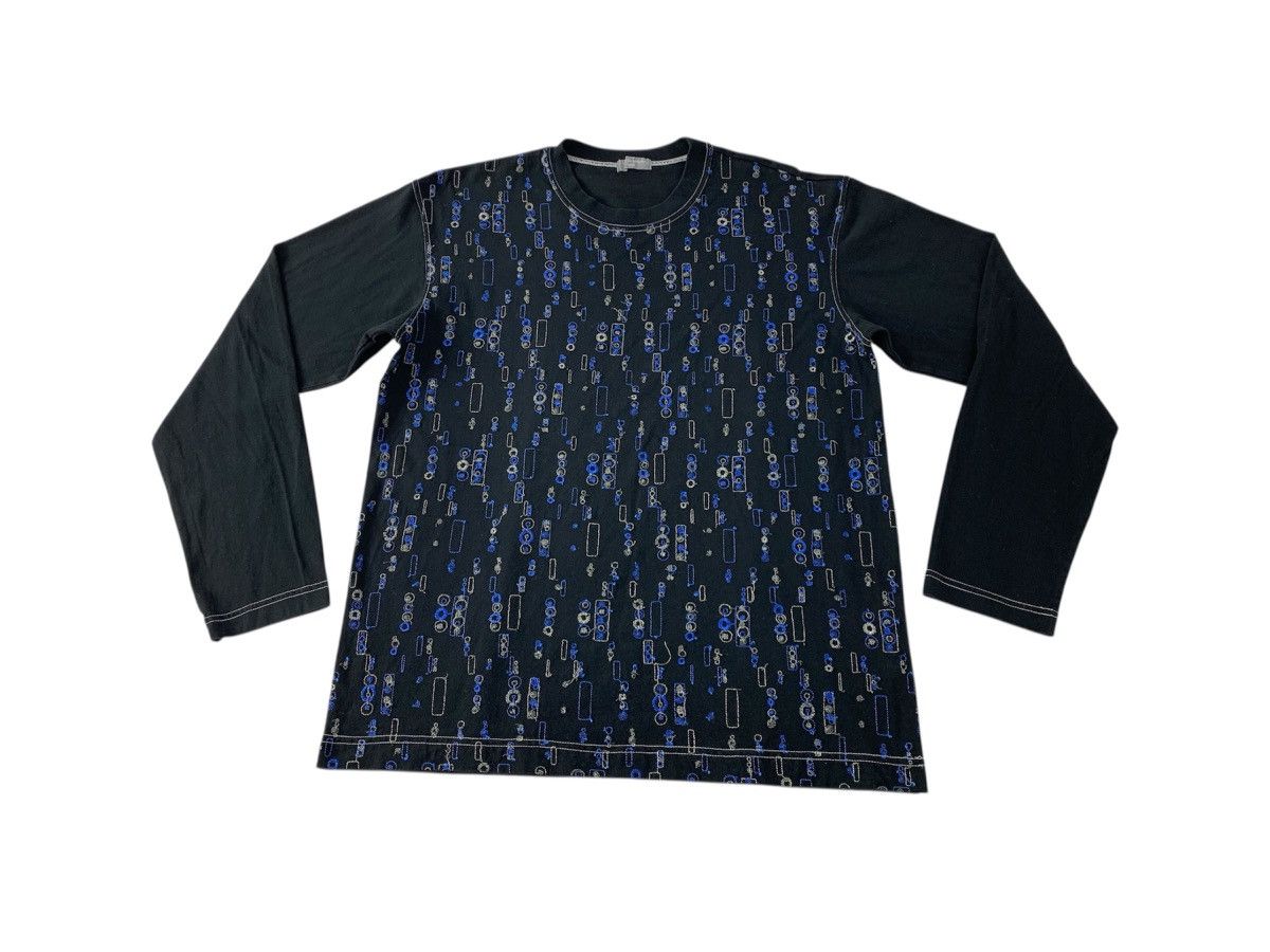 Comme des Garcons Homme Comme Des Garcon Homme Embroidery Geometric Longsleeve Tee Size US L / EU 52-54 / 3 - 1 Thumbnail