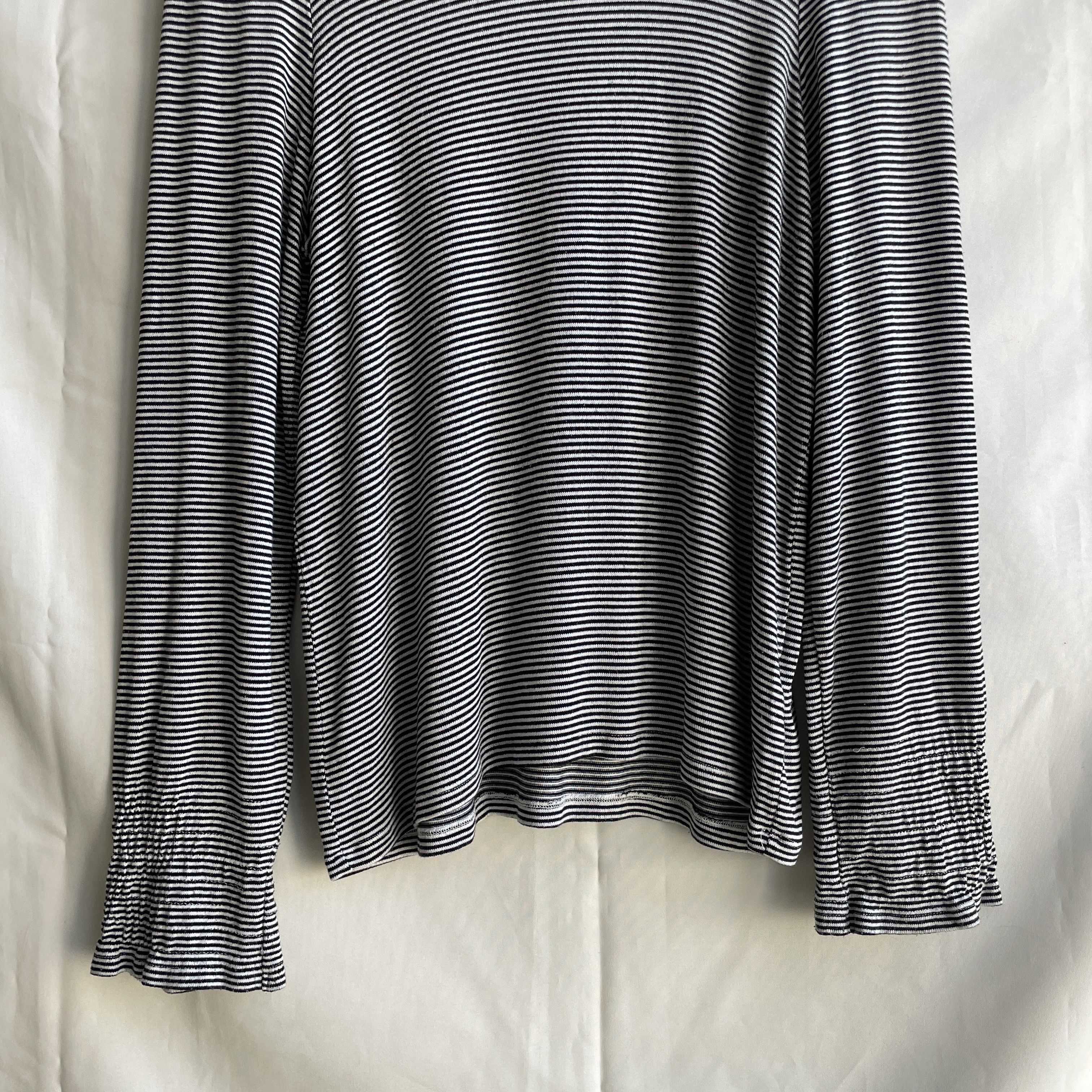 ME+EM Me+Em Striped Ruffles Sleeve Womens Top T-Shirt Size L / US 10 / IT 46 - 5 Thumbnail