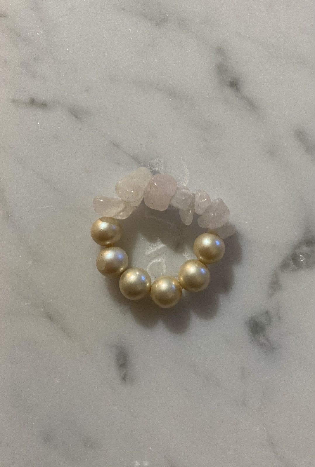 Jewelry Faux pearl and Rose Quartz Size ONE SIZE - 1 Thumbnail