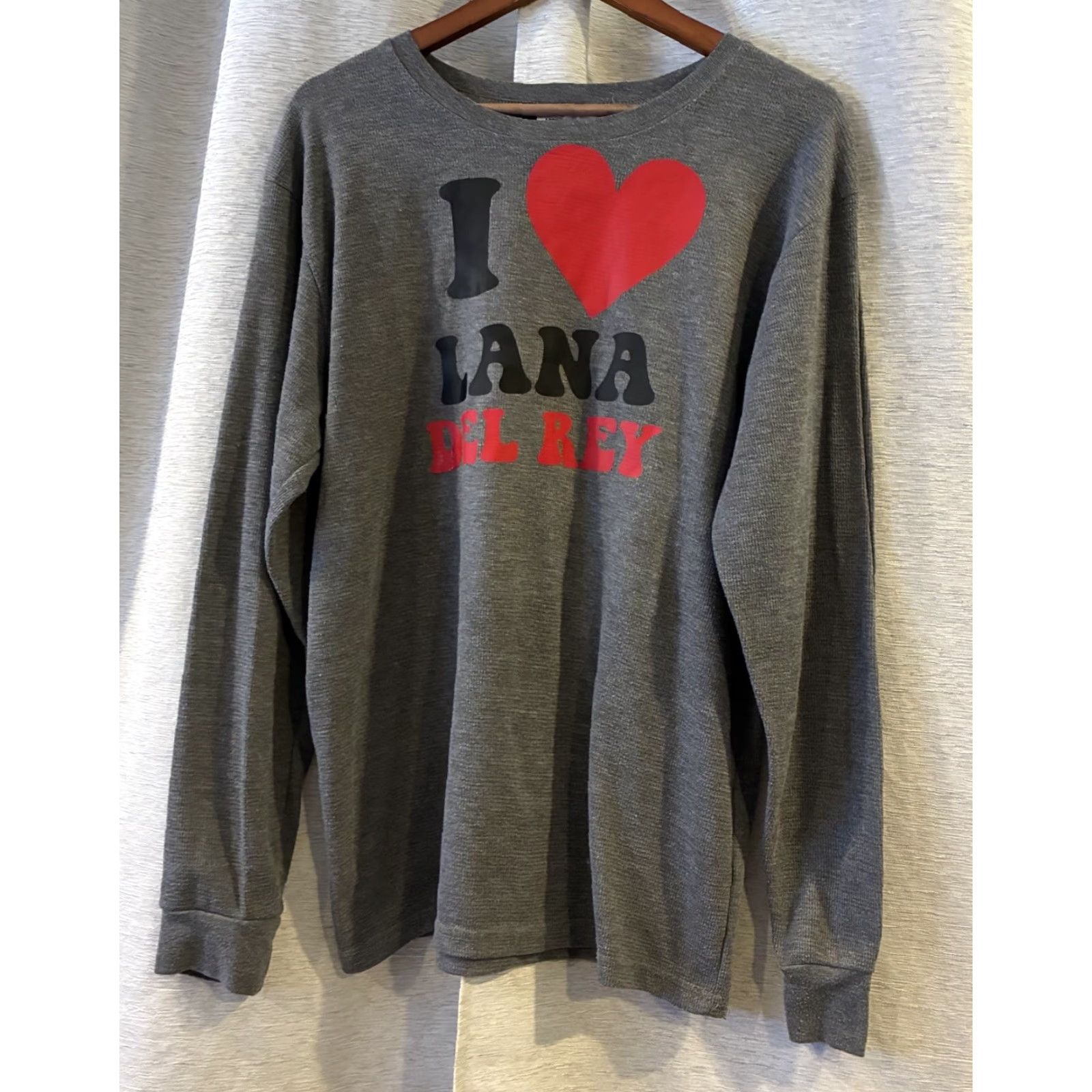 Vintage Lana Del Ray Long Sleeve Thermal Shirt Large Gray Concert Men Crew Neck Size US L / EU 52-54 / 3 - 2 Thumbnail