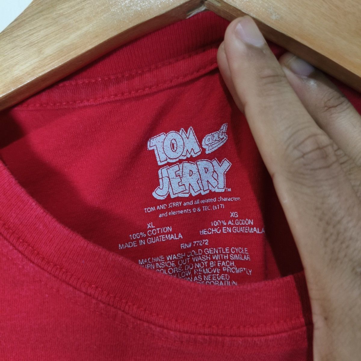Cartoon Network Tom and Jerry Troublemakers Red T-shirt Size US XL / EU 56 / 4 - 5 Thumbnail