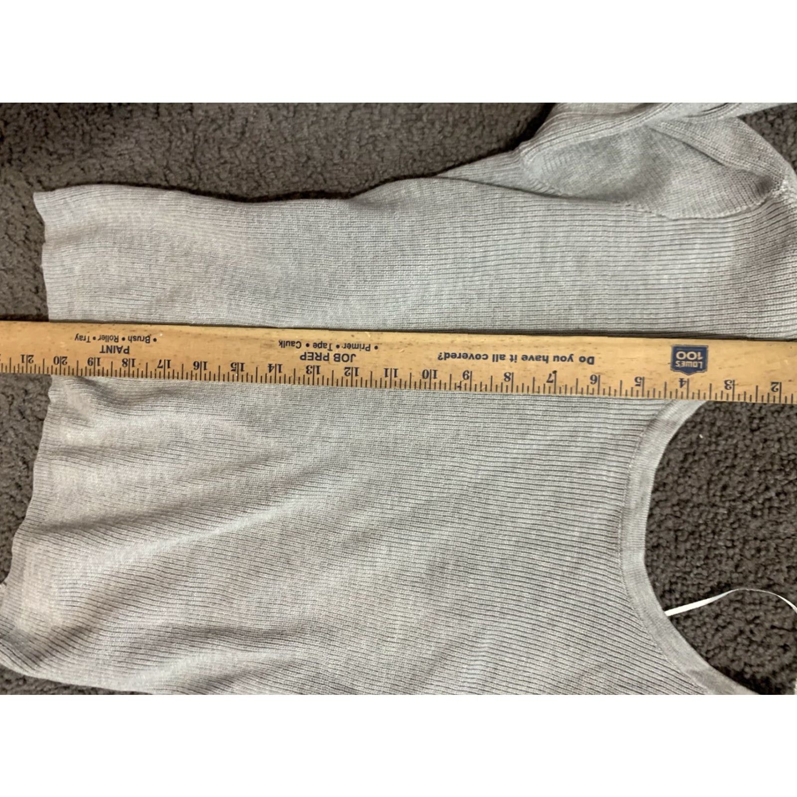 Vintage Women's Pink Rose Long Sleeve Cross Back Top T-Shirt Tee Gray Medium Size M / US 6-8 / IT 42-44 - 5 Thumbnail