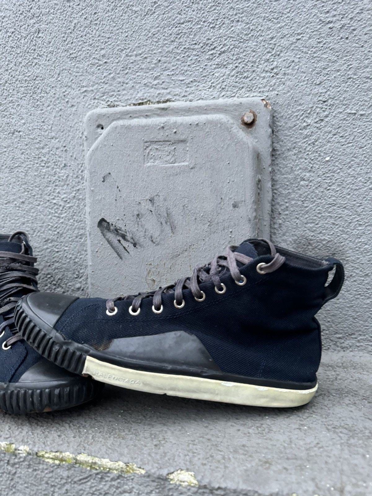 Balenciaga × Vintage Vintage Balenciaga Trainers Canvas Avangard Hihg Top Size US 9.5 / EU 42-43 - 3 Thumbnail
