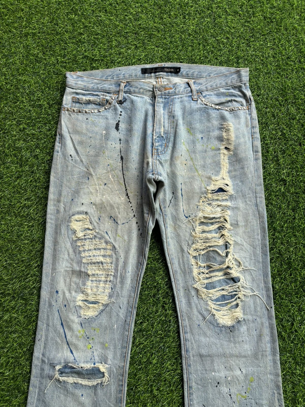 If Six Was Nine Flare Schlussel Distressed Ifsixwasnine Style Jeans Size US 35 - 6 Thumbnail