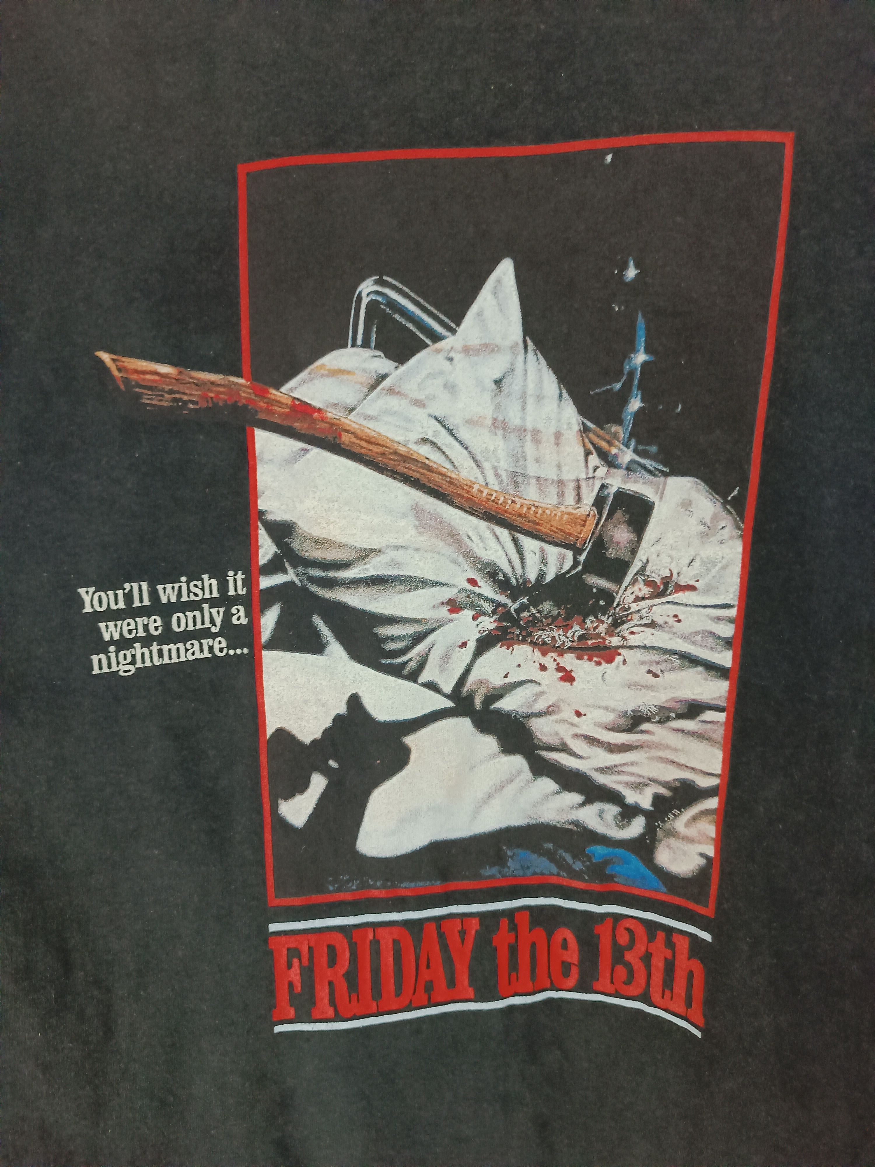 Vintage VINTAGE FRIDAY THE 12TH MOVIE HORROR KRUEGER SCARY TEE Size US L / EU 52-54 / 3 - 8 Thumbnail