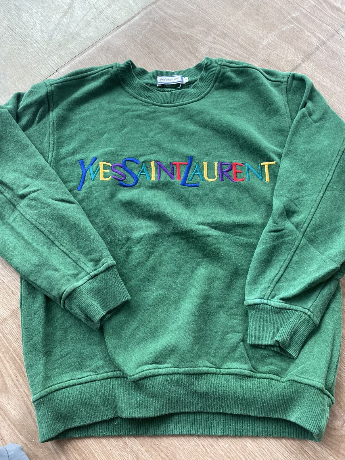 Yves Saint Laurent Yves saint lauren big logo sweatshirt Size US M / EU 48-50 / 2 - 1 Thumbnail