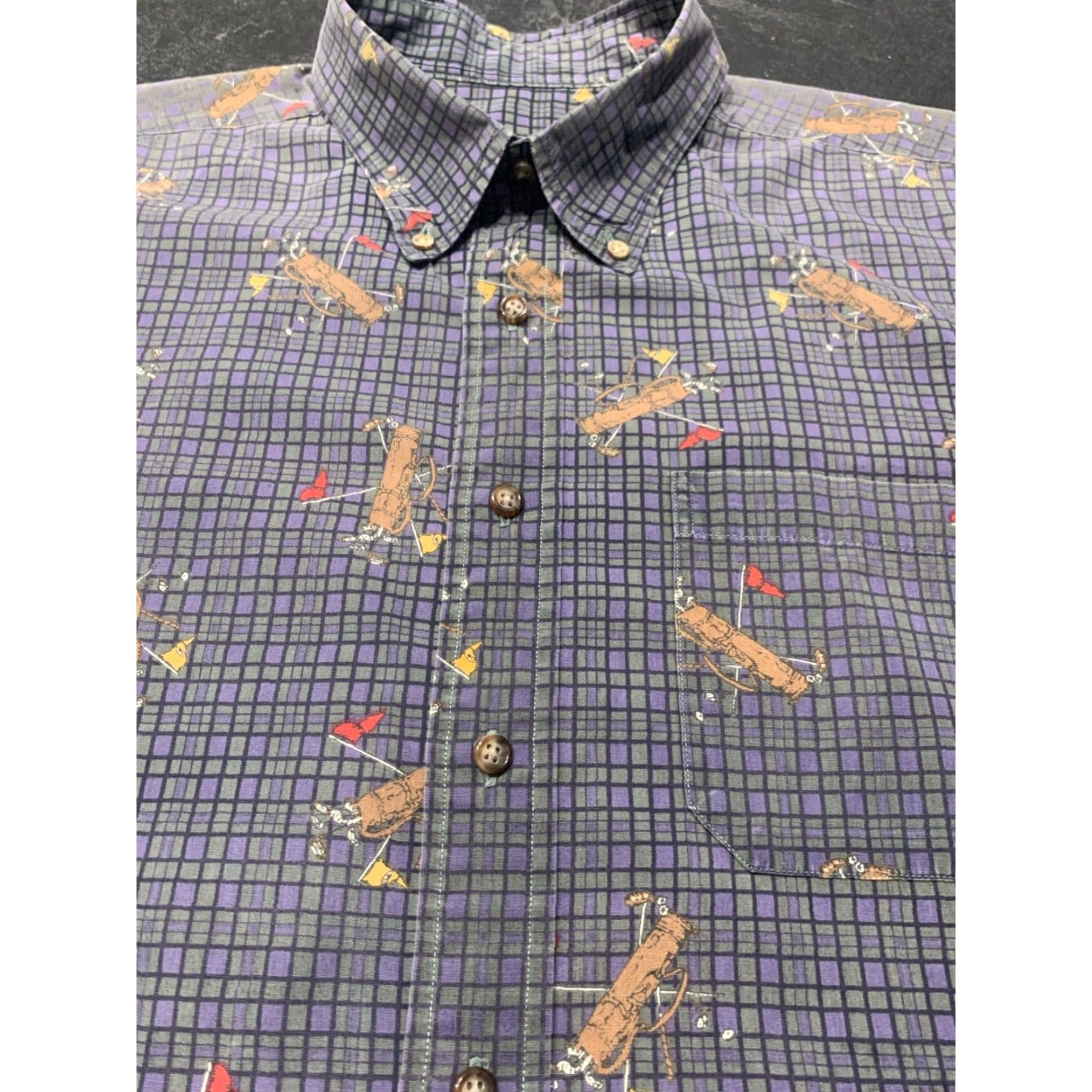Brooks Brothers BROOKS BROTHERS 1818 Multicolor Button-Up Golf Shirt Short Sleeve XL Mens Size US XL / EU 56 / 4 - 4 Thumbnail