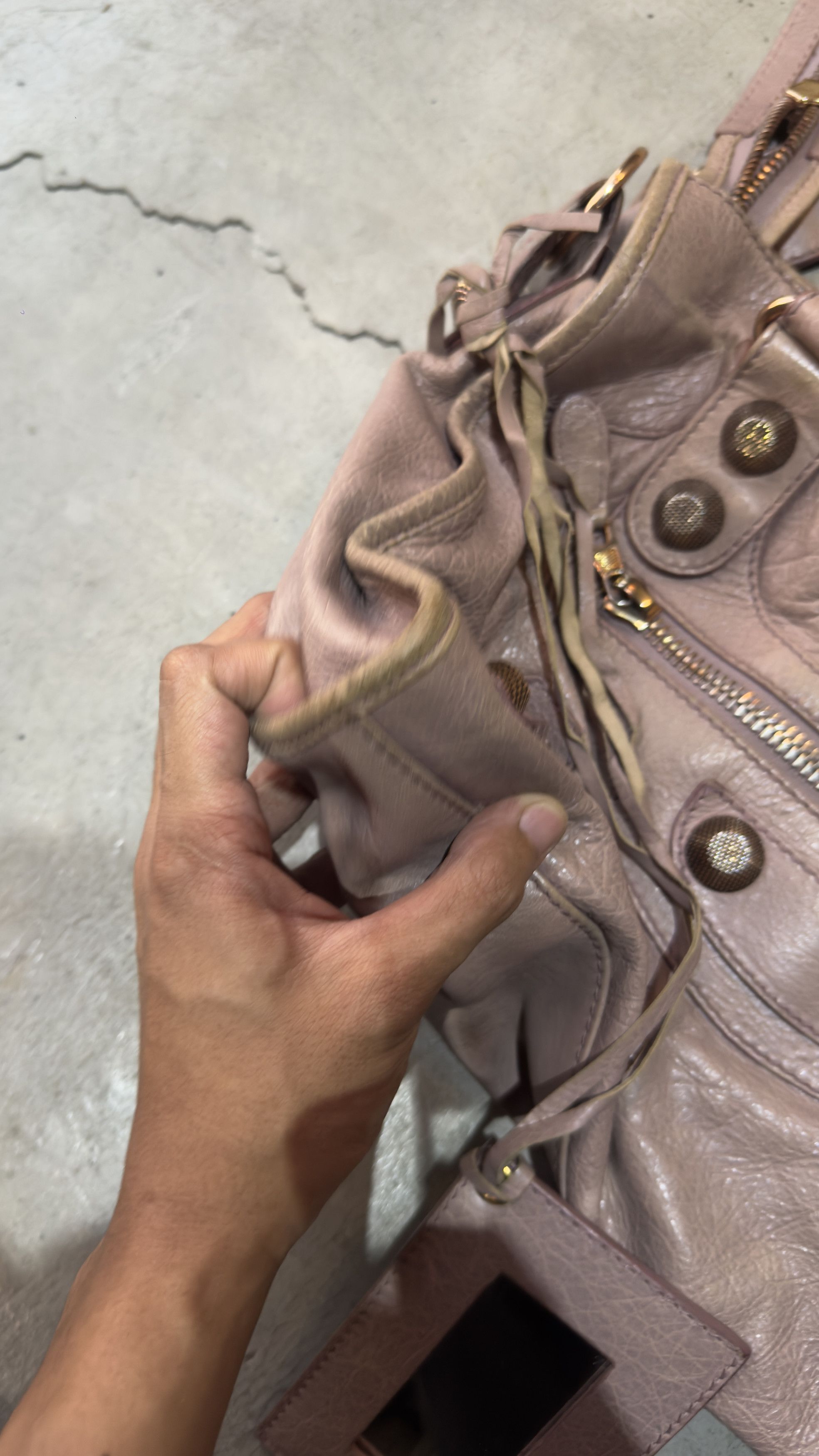Balenciaga Balenciaga Parme LambskinLeather Giant21 RoseGold Motorcycle Size ONE SIZE - 6 Thumbnail