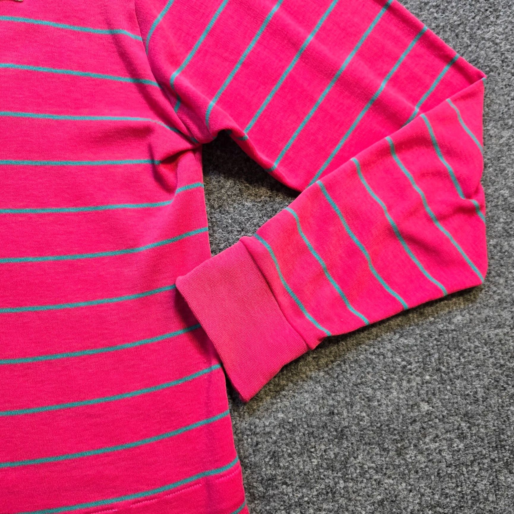 Izod VINTAGE Izod Lacoste Top Womens Medium Pink Turtleneck Striped Long Sleeve 80s Size M / US 6-8 / IT 42-44 - 5 Thumbnail