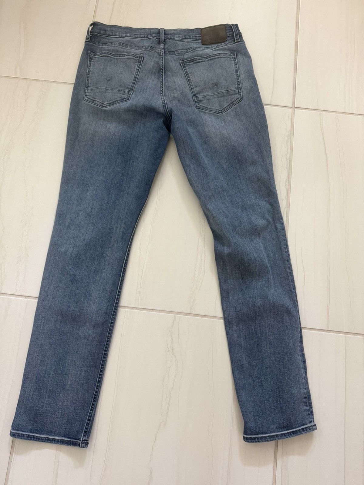 Hudson HUDSON Blake Slim Straight Jeans Light Wash Faded Denim Y2K Size US 34 / EU 50 - 2 Thumbnail