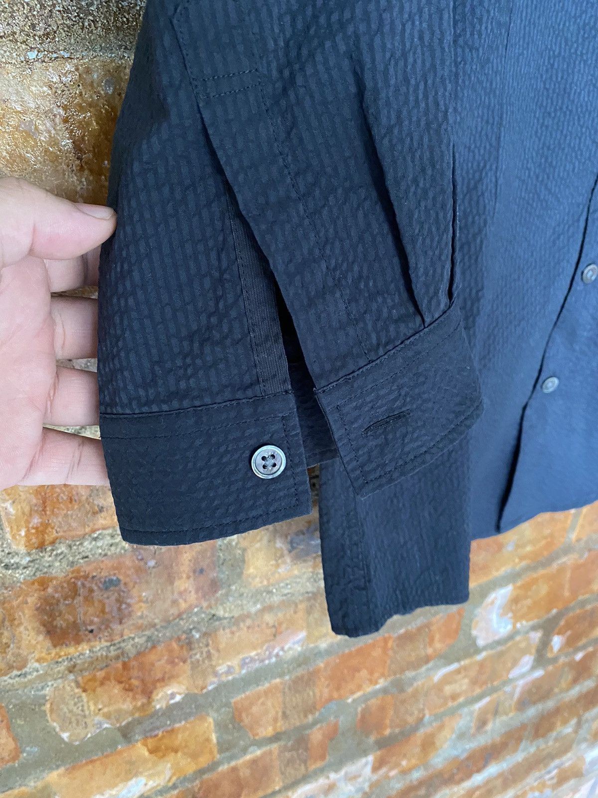 Tornado Mart Y2k Tornado Mart Black Wrinkle 3/4 sleeve polyester shirt Size US S / EU 44-46 / 1 - 8 Thumbnail