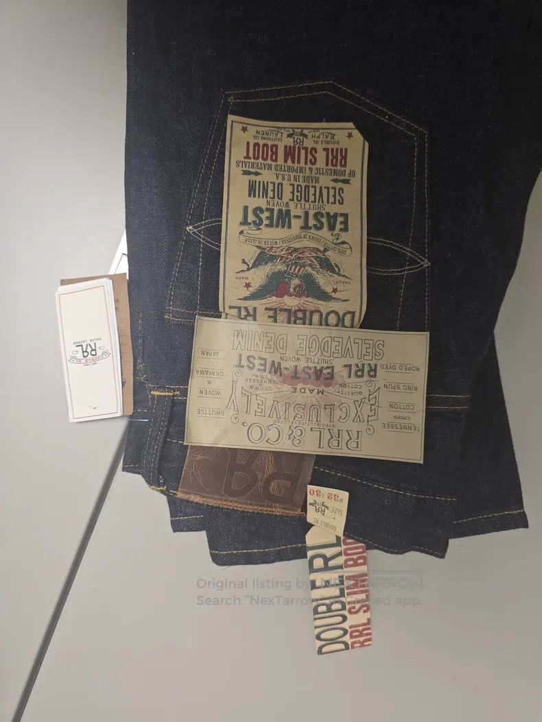 RRL Ralph Lauren RRL Ralph Lauren Men's classic slim-fitting flared-cut cot Size US 34 / EU 50 - 3 Thumbnail