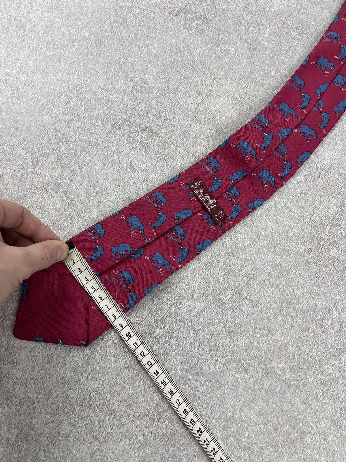 Hermes × Vintage Vintage Hermes Paris Printed Silk Tie Size ONE SIZE - 9 Thumbnail