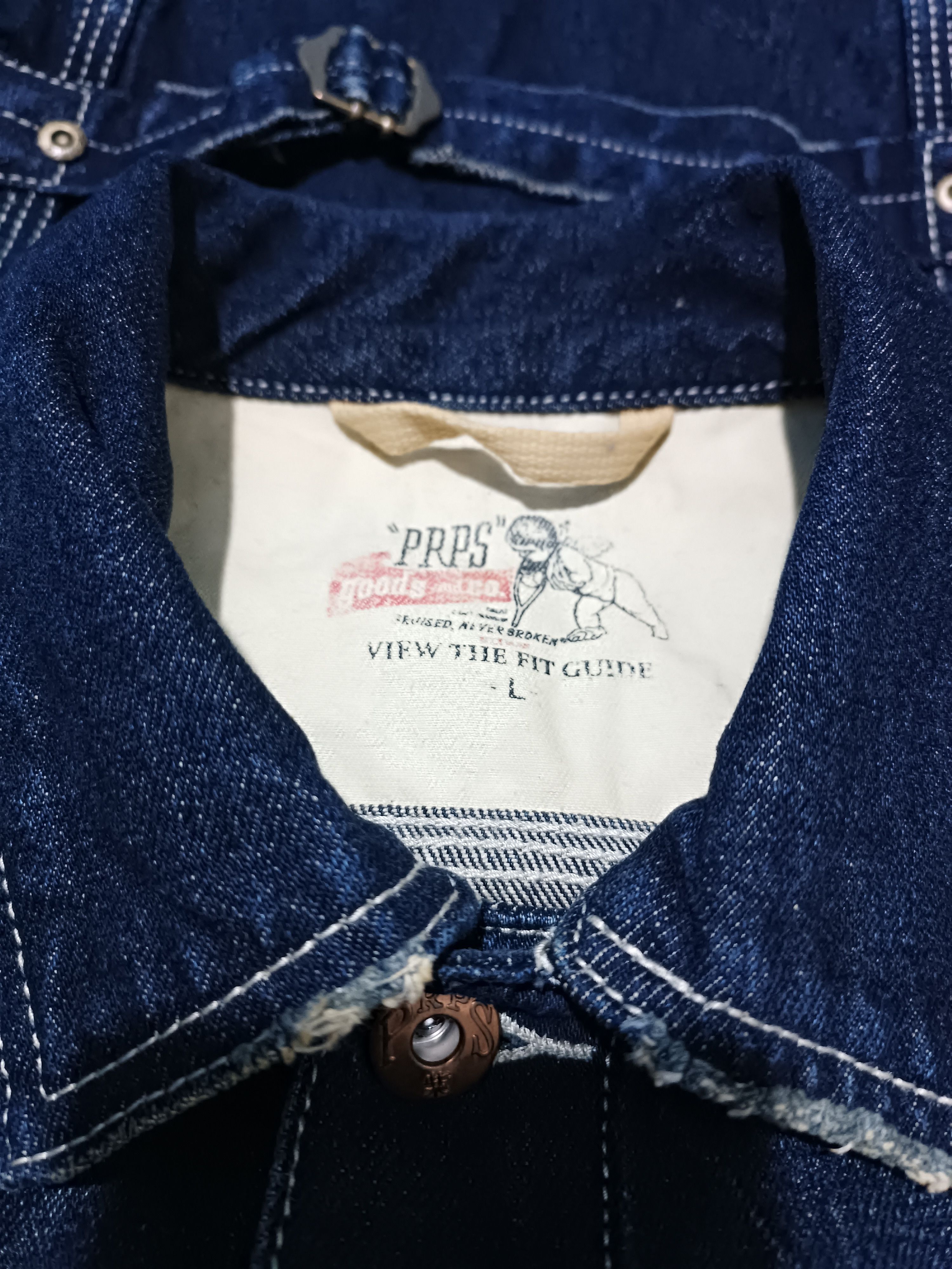 Prps PRPS Made In Japan Indigo Fade Denim Trucker Jacket Size US L / EU 52-54 / 3 - 4 Thumbnail