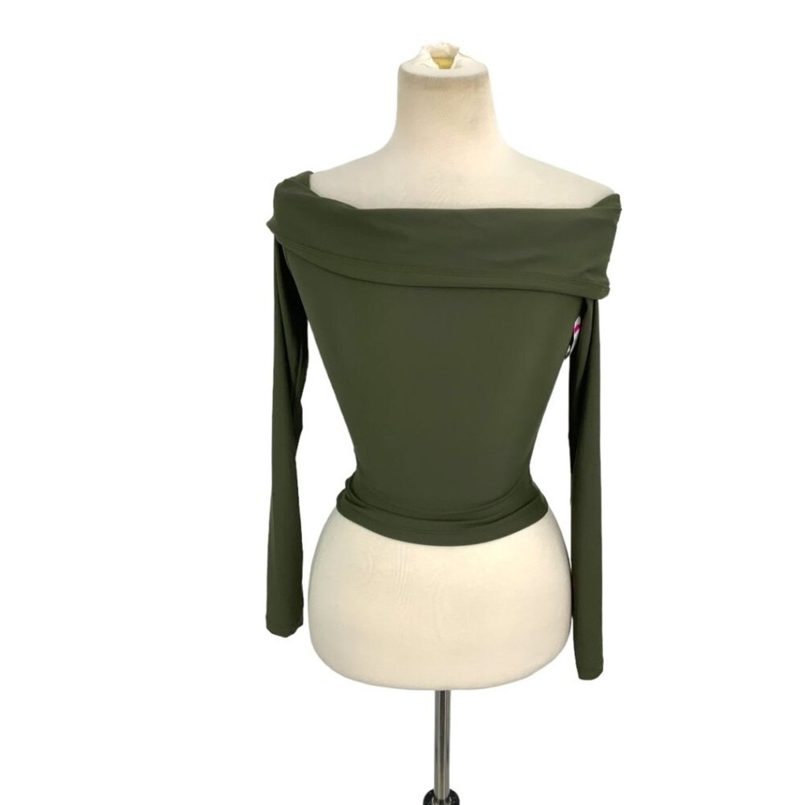 Other Edikted Brea Foldover Off Shoulder Crop Top XS NWOT $39 MSP Size XS / US 0-2 / IT 36-38 - 1 Thumbnail