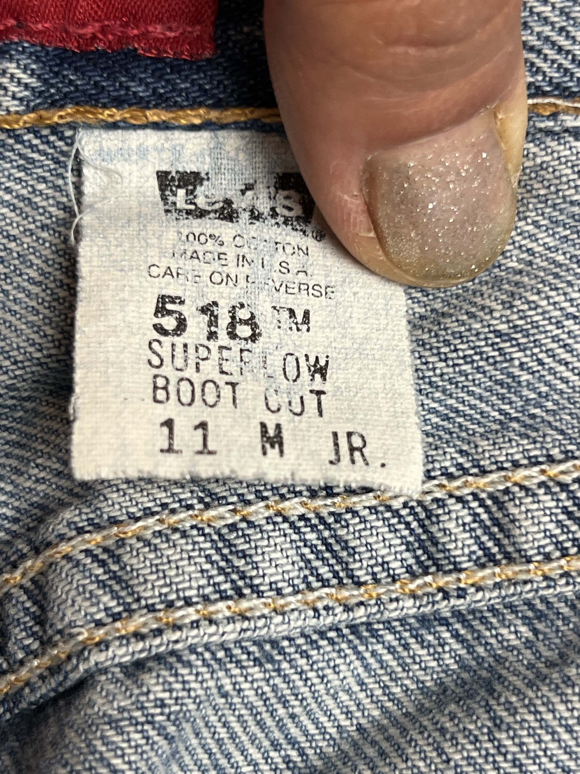 Levi's Vintage Clothing Vintage Levi's 518 Superlow Boot Cut Light Wash Denim Jeans Size 34" / US 12 / IT 48 - 6 Thumbnail