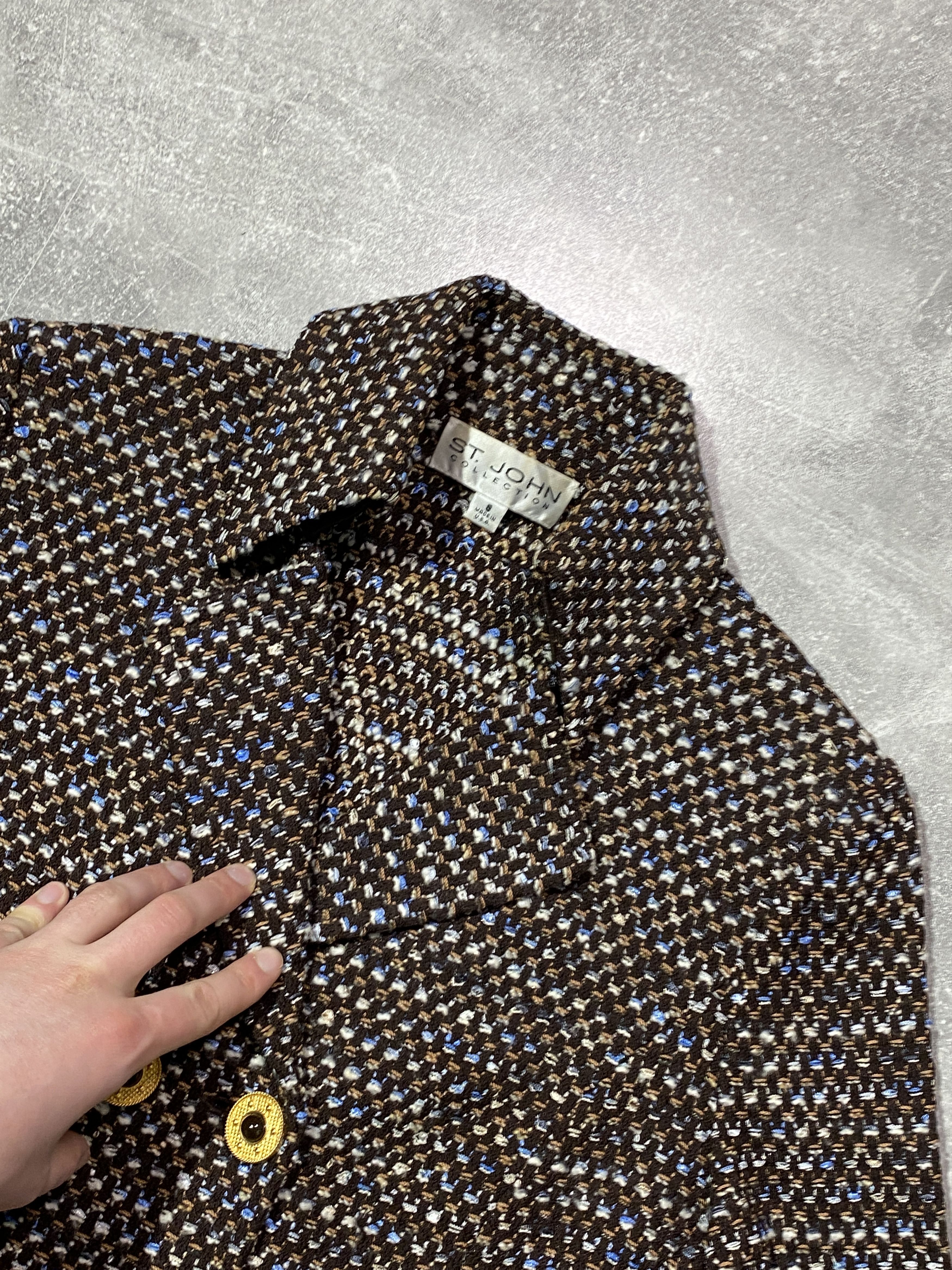 St. John Vintage Rare St. John Brown Blazer Size M / US 6-8 / IT 42-44 - 6 Thumbnail
